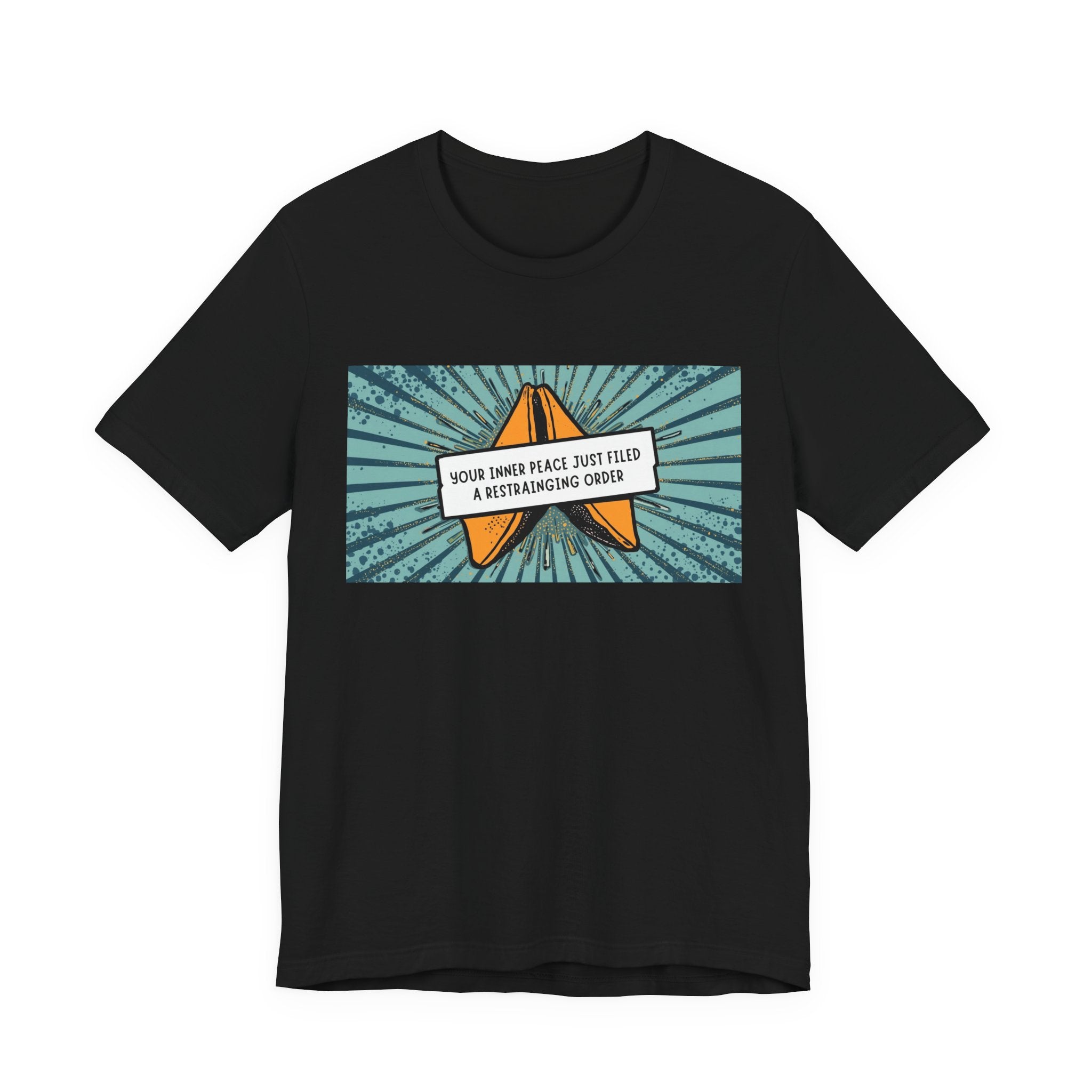 Inner Peace Filed a Restraining Order, Retro Graphic Unisex Tee - Perfect for Movie Nights, Chill Days, Gifts, and Every Occasion