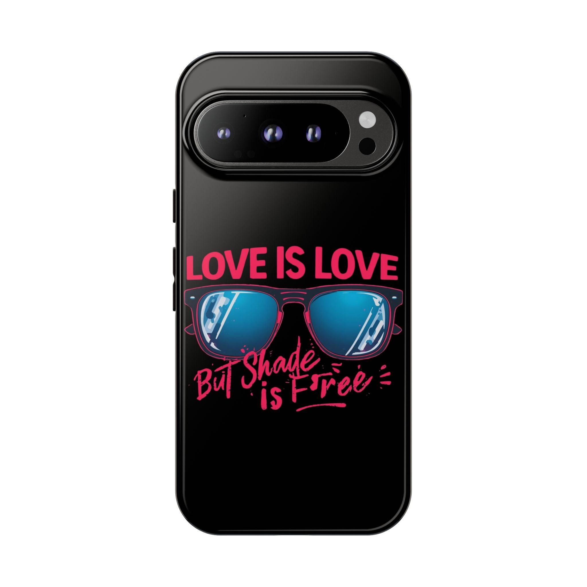 Love Is Love Phone Case, Fun Sunglasses Design, Unique Phone Accessory, Colorful Cell Phone Cover