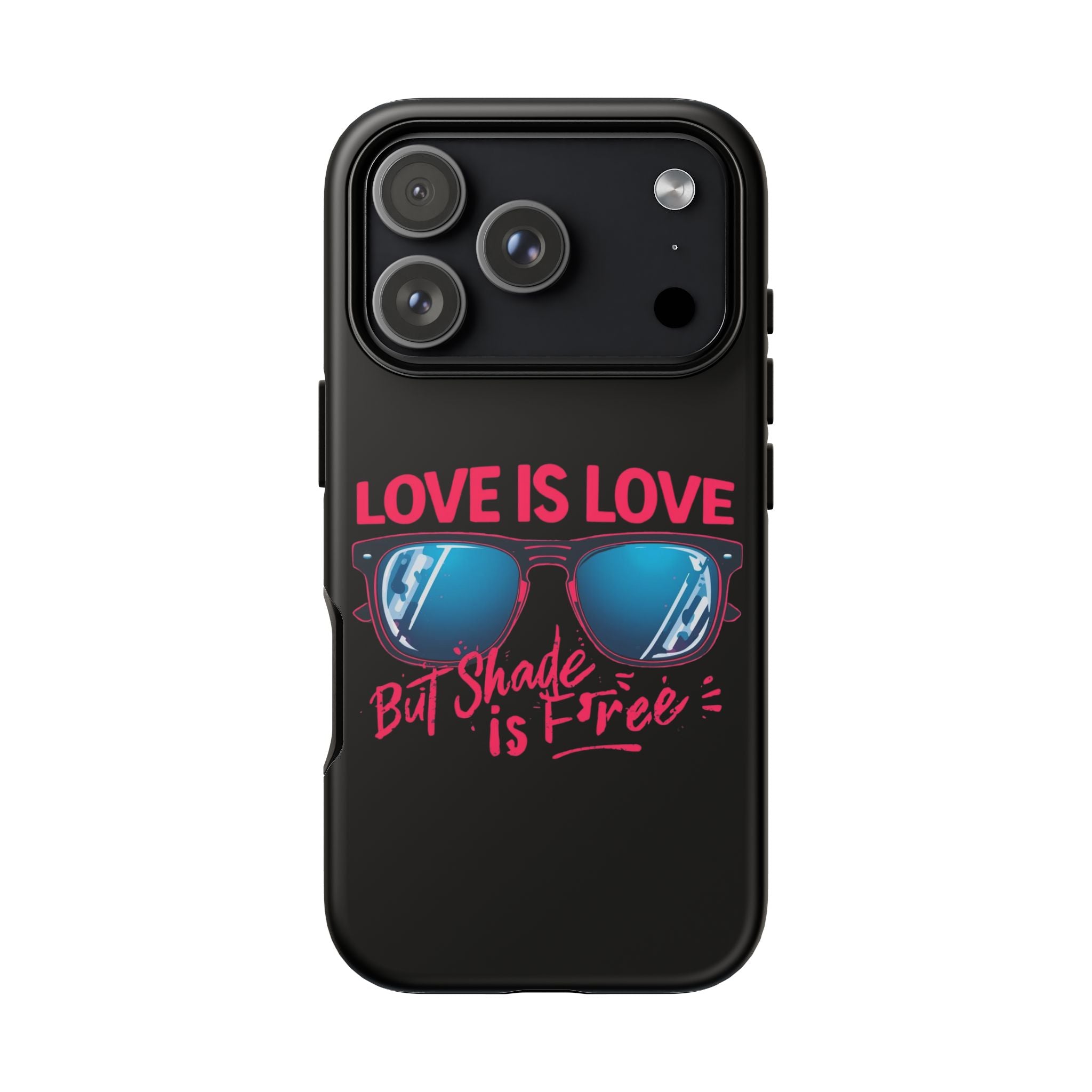 Love Is Love Phone Case, Fun Sunglasses Design, Unique Phone Accessory, Colorful Cell Phone Cover
