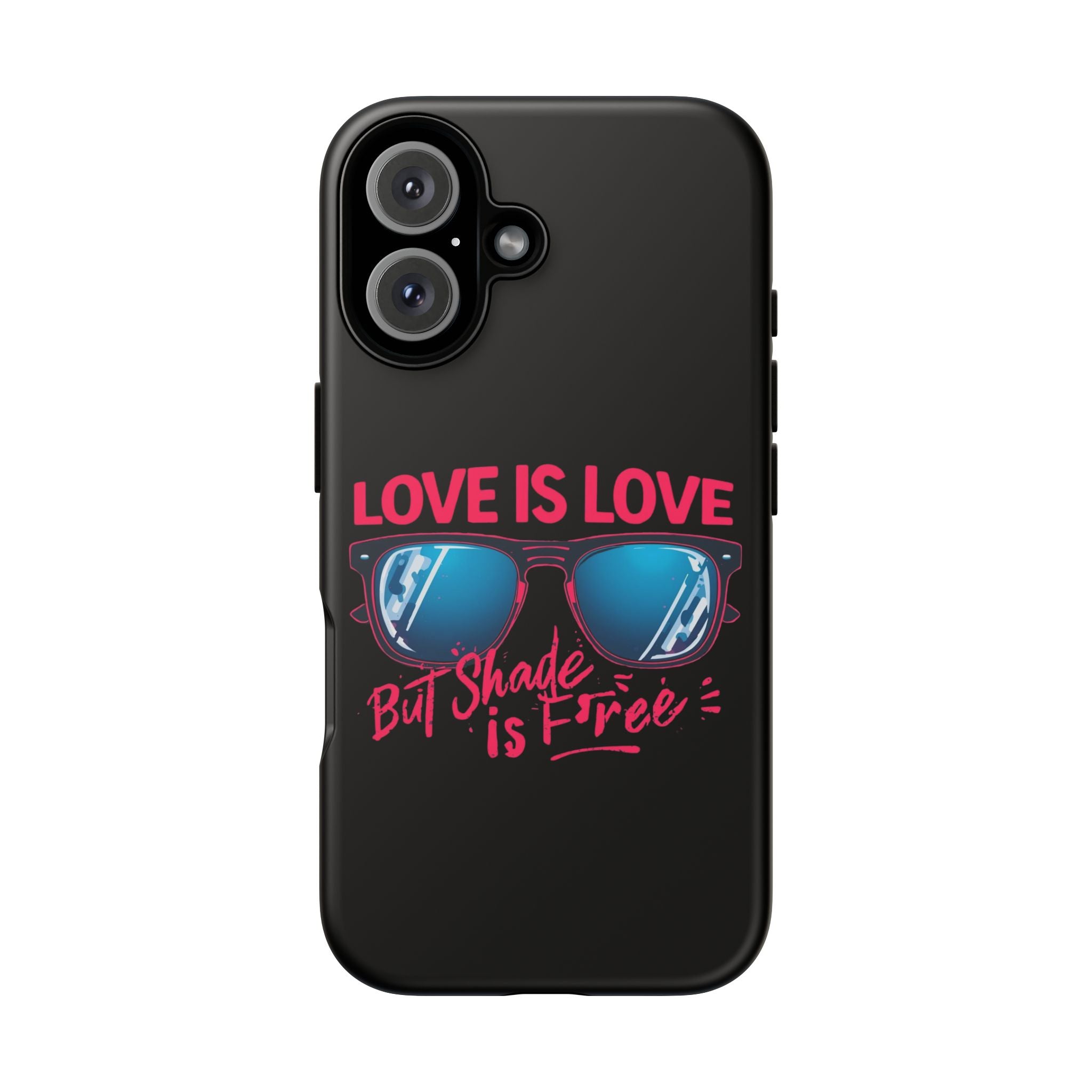 Love Is Love Phone Case, Fun Sunglasses Design, Unique Phone Accessory, Colorful Cell Phone Cover