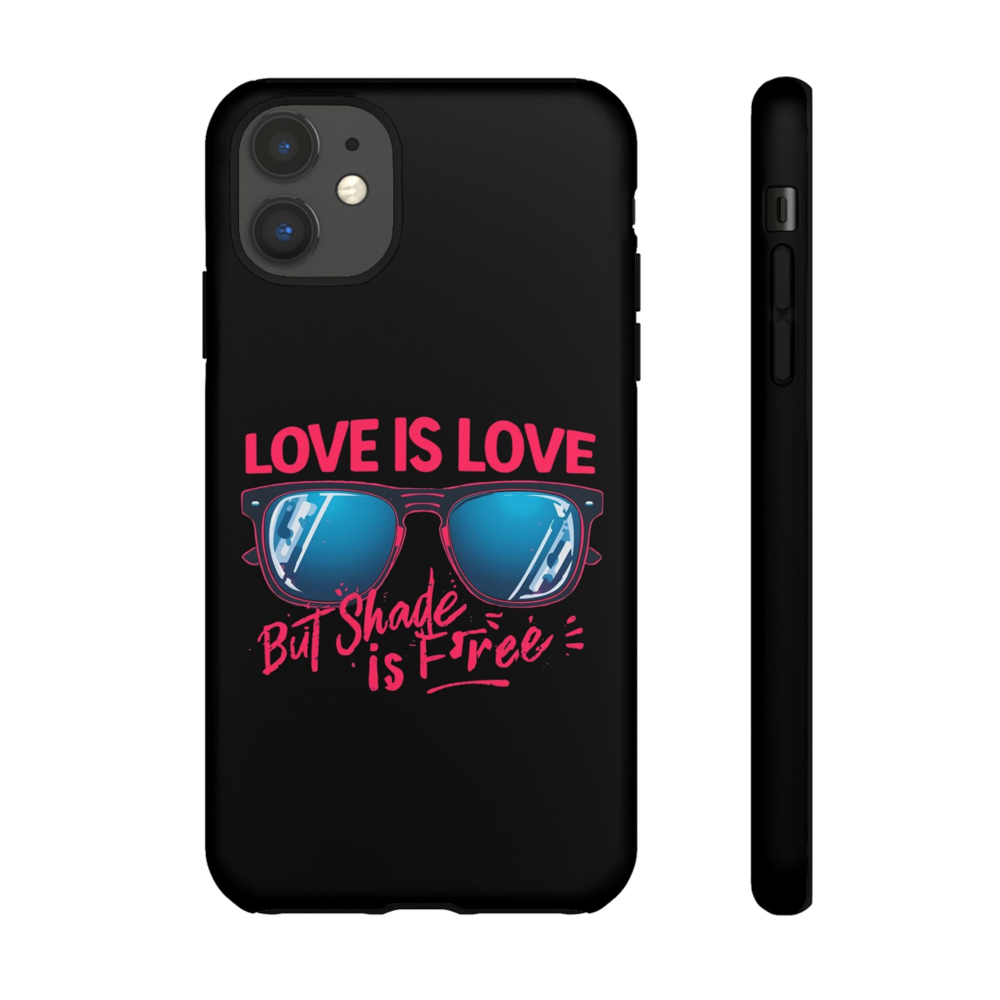 Love Is Love Phone Case, Fun Sunglasses Design, Unique Phone Accessory, Colorful Cell Phone Cover