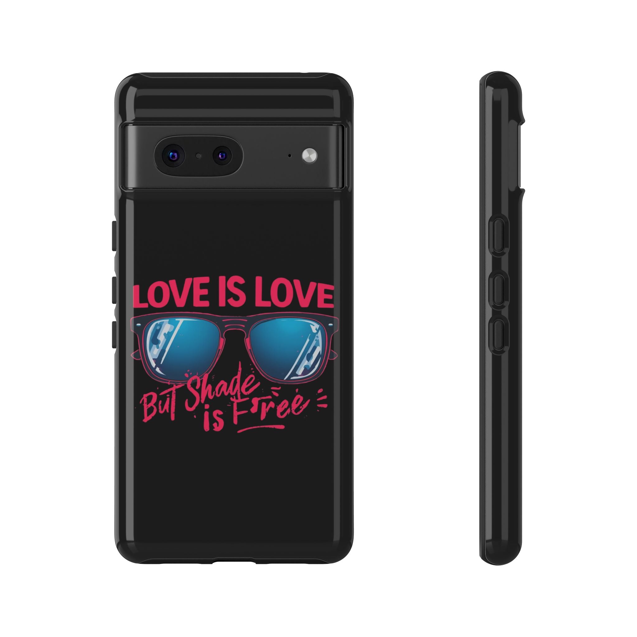 Love Is Love Phone Case, Fun Sunglasses Design, Unique Phone Accessory, Colorful Cell Phone Cover