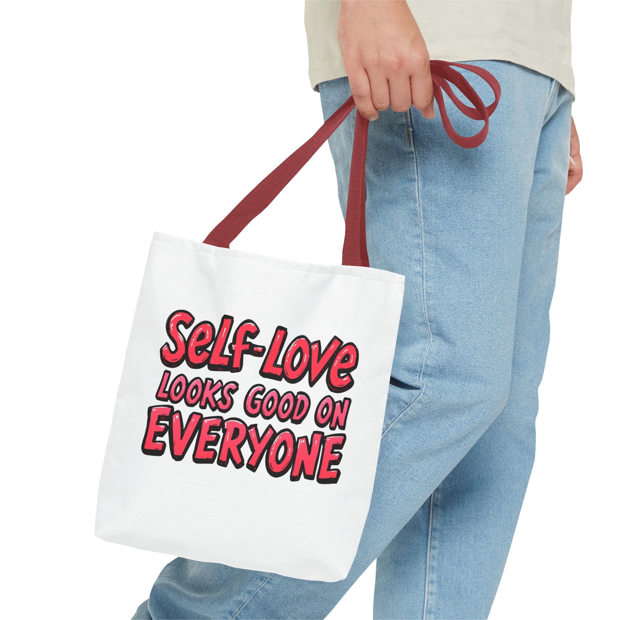 Self-Love Tote Bag, Motivational Bag, Gift for Her, Eco-Friendly Carryall, Affirmation Tote
