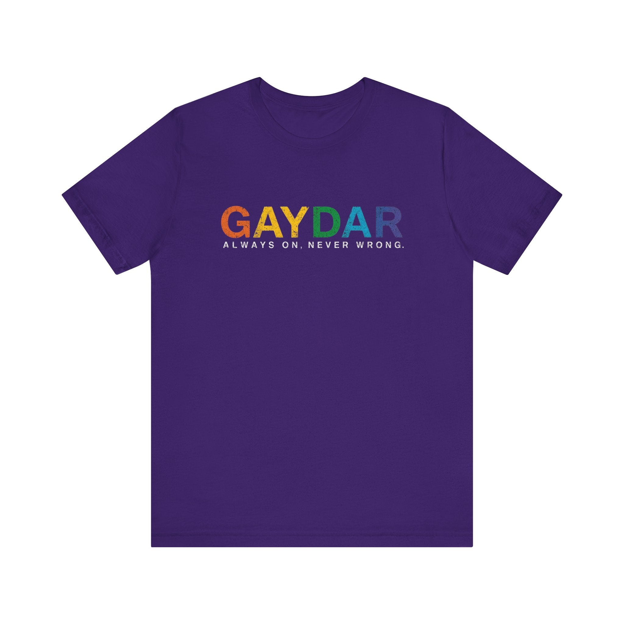 Rainbow Pride Gaydar Tee for LGBTQ+ Celebration, Unisex Shirt for Pride Month, Gay Rights, Gift for Friends, Fun Casual Wear