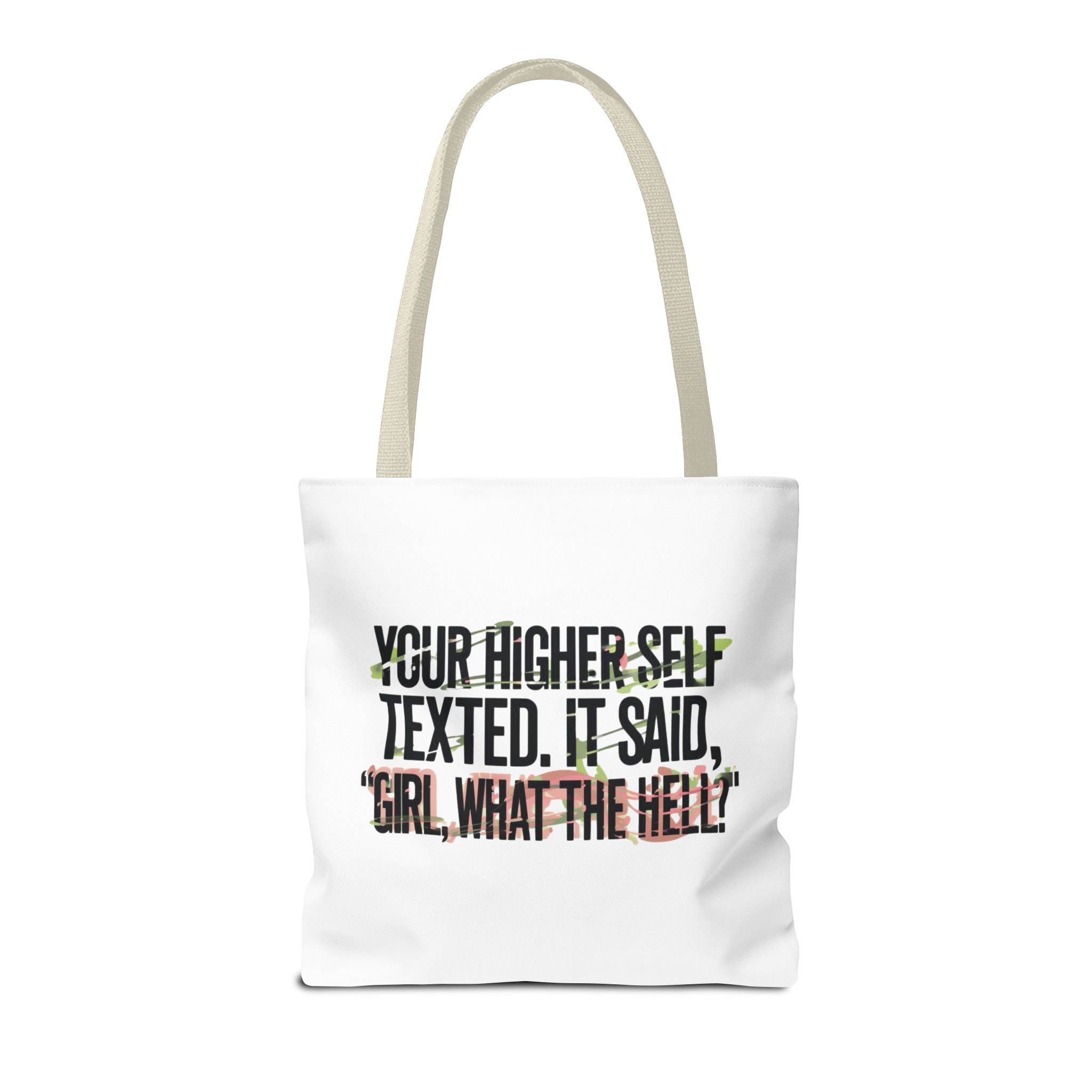 Vibrant Tote Bag - Your Higher Self Texted, Chic Accessory, Gift for Her, Inspirational, Everyday Use, Shopping Bag
