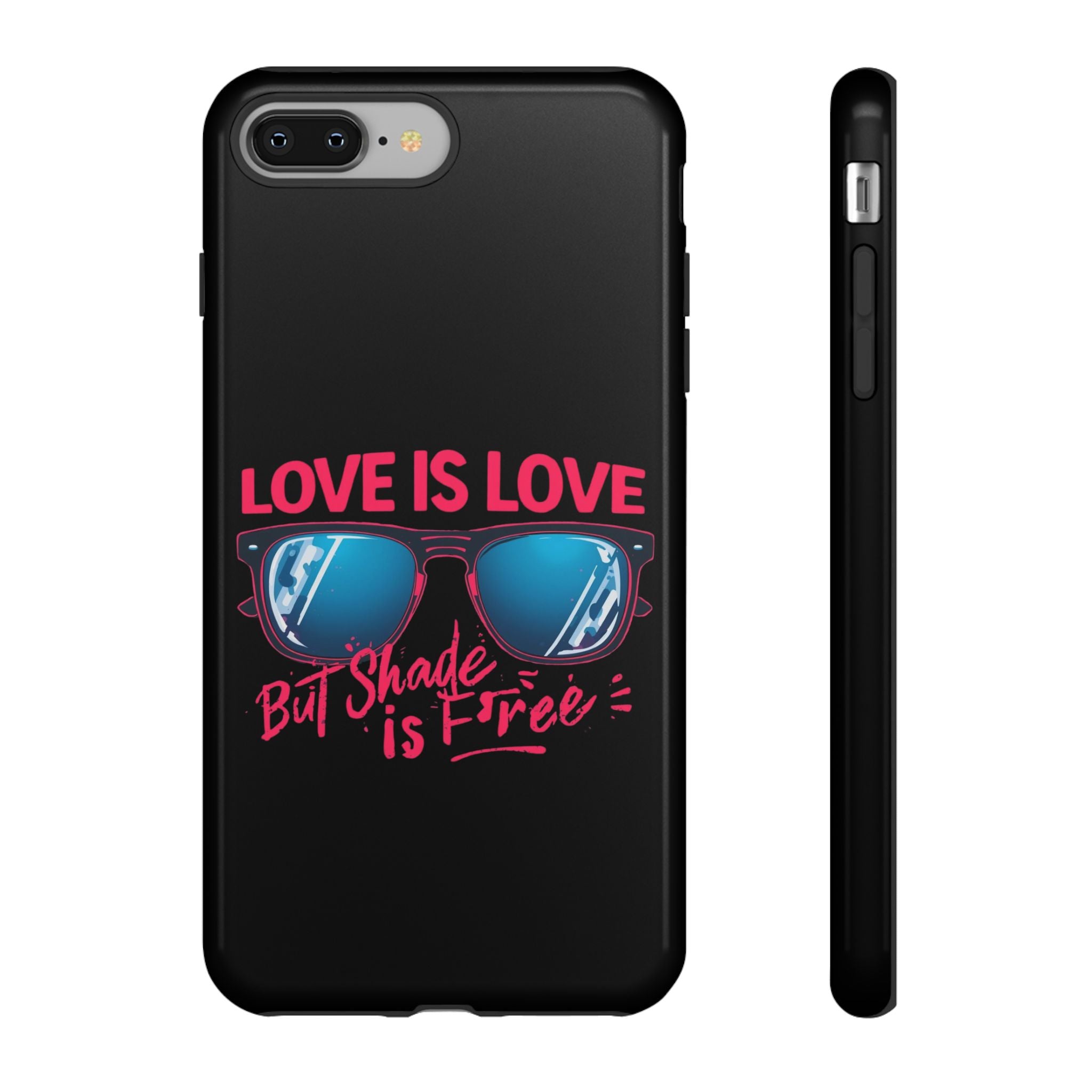 Love Is Love Phone Case, Fun Sunglasses Design, Unique Phone Accessory, Colorful Cell Phone Cover