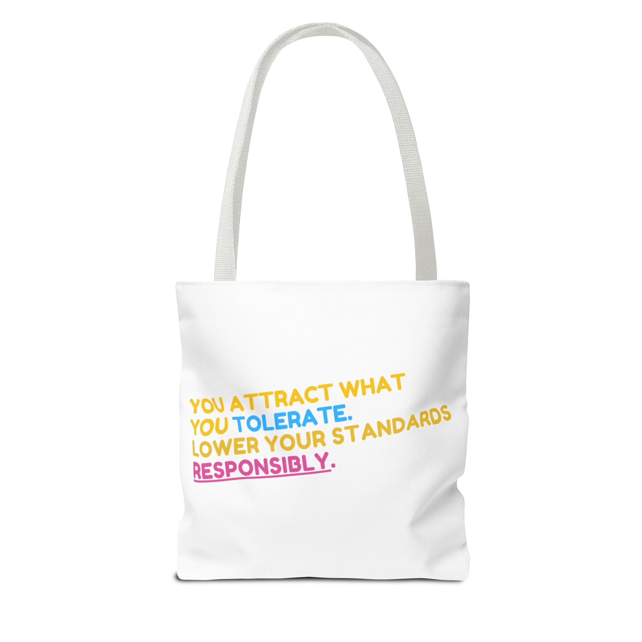 Positive Vibes Tote Bag, Motivational Quote Tote, Eco-Friendly Shopping Bag, Gift for Her, Casual Everyday Use