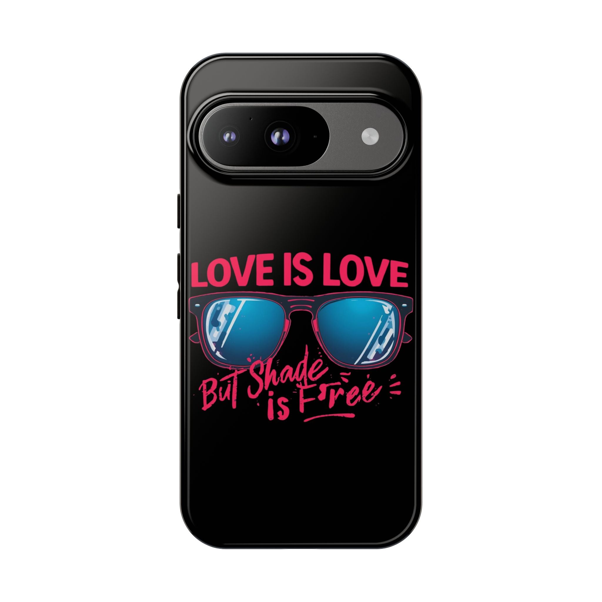 Love Is Love Phone Case, Fun Sunglasses Design, Unique Phone Accessory, Colorful Cell Phone Cover