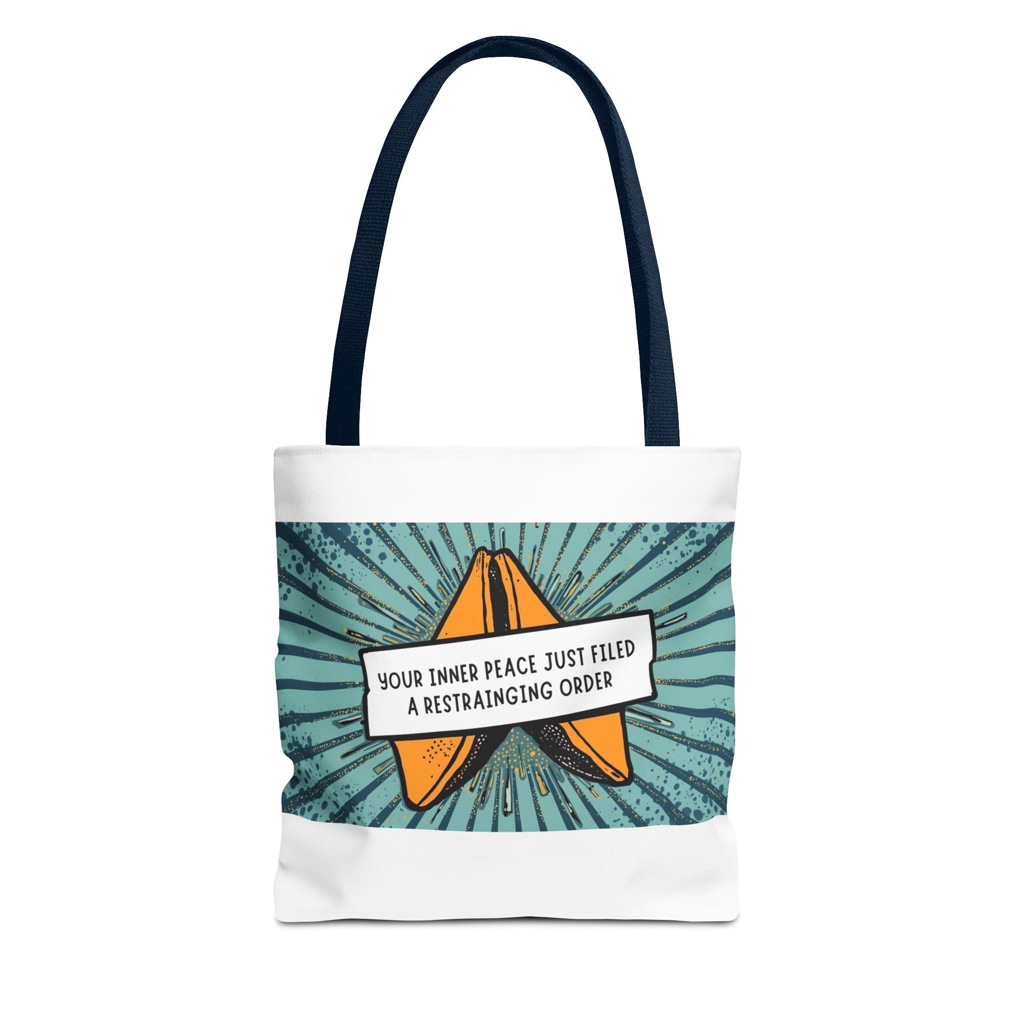 Funny Quote Tote Bag, Humorous Shopping Bag, Gift for Friends, Tote with Restraining Order Theme, Sassy Reusable Bag