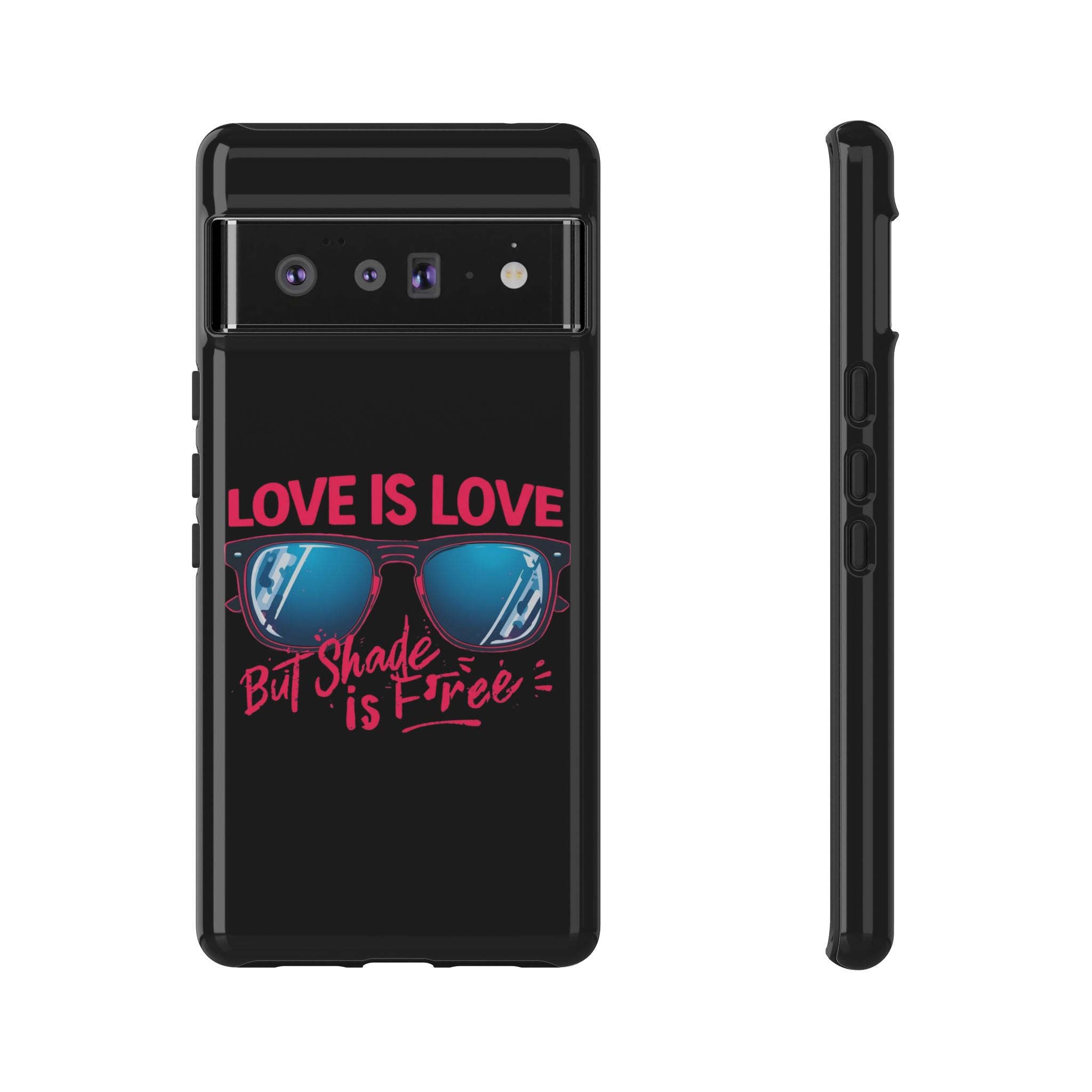 Love Is Love Phone Case, Fun Sunglasses Design, Unique Phone Accessory, Colorful Cell Phone Cover