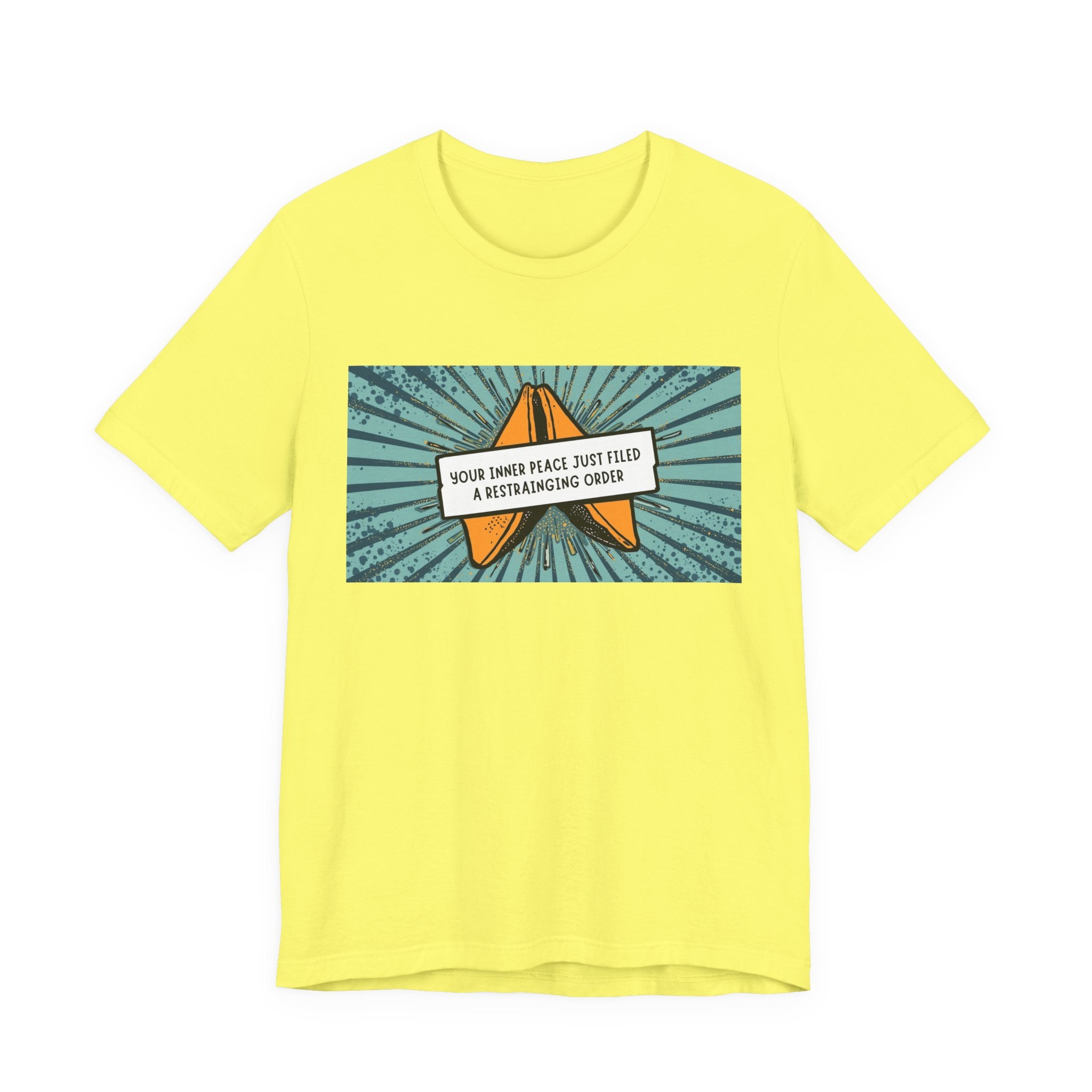 Inner Peace Filed a Restraining Order, Retro Graphic Unisex Tee - Perfect for Movie Nights, Chill Days, Gifts, and Every Occasion