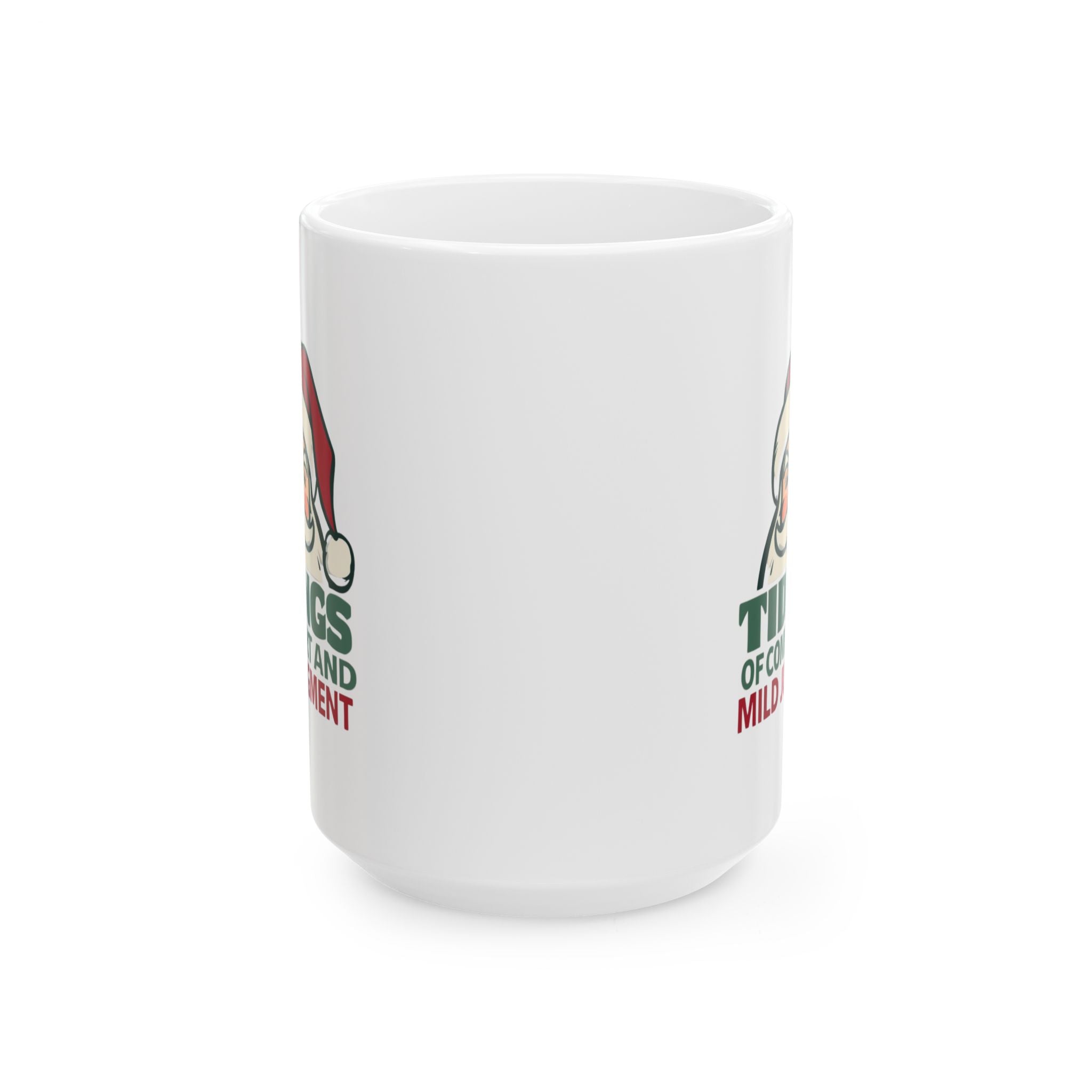 Tidings of Comfort and Mild Judgment, Funny Christmas Ceramic Mug - Perfect Gift for Holiday Cheer
