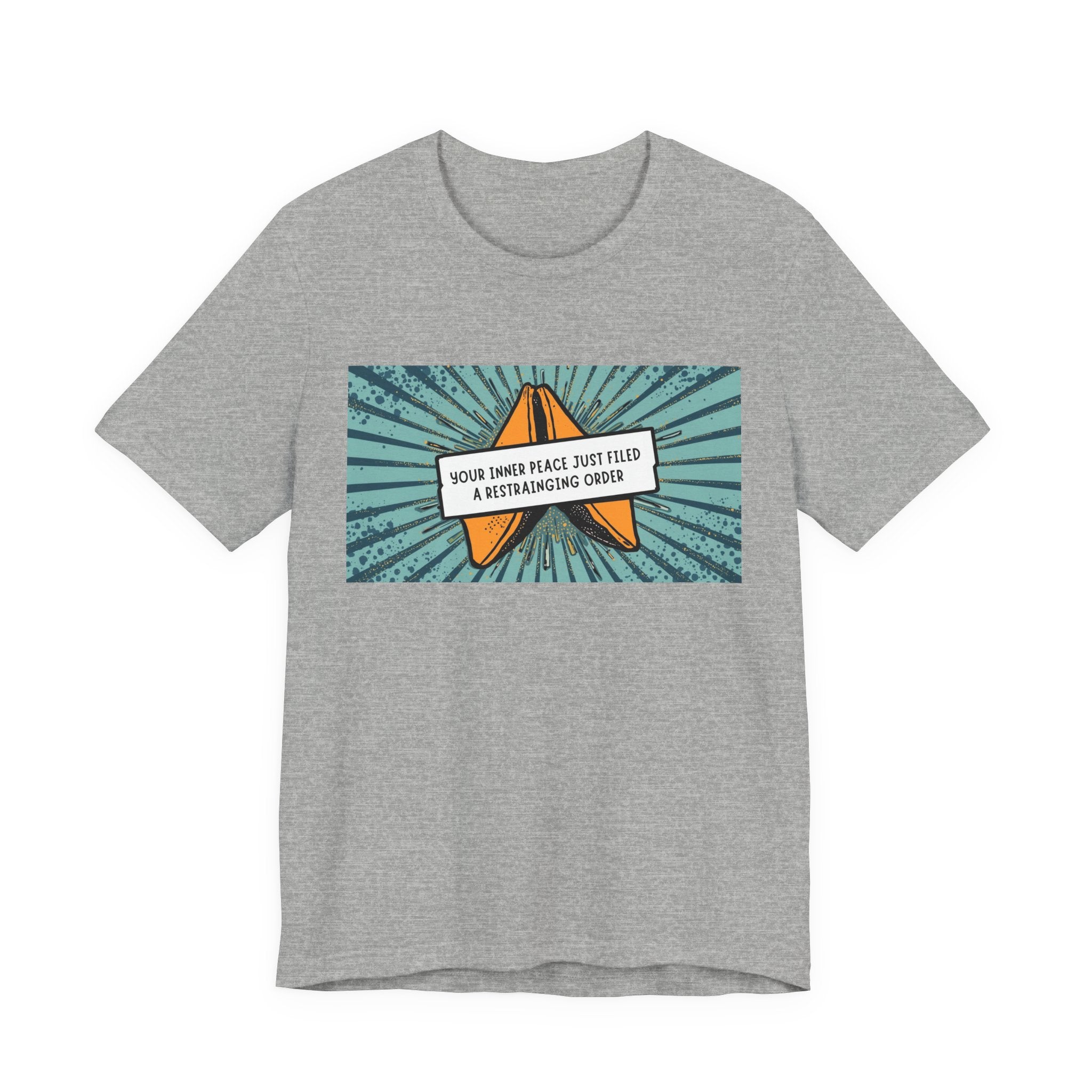 Inner Peace Filed a Restraining Order, Retro Graphic Unisex Tee - Perfect for Movie Nights, Chill Days, Gifts, and Every Occasion