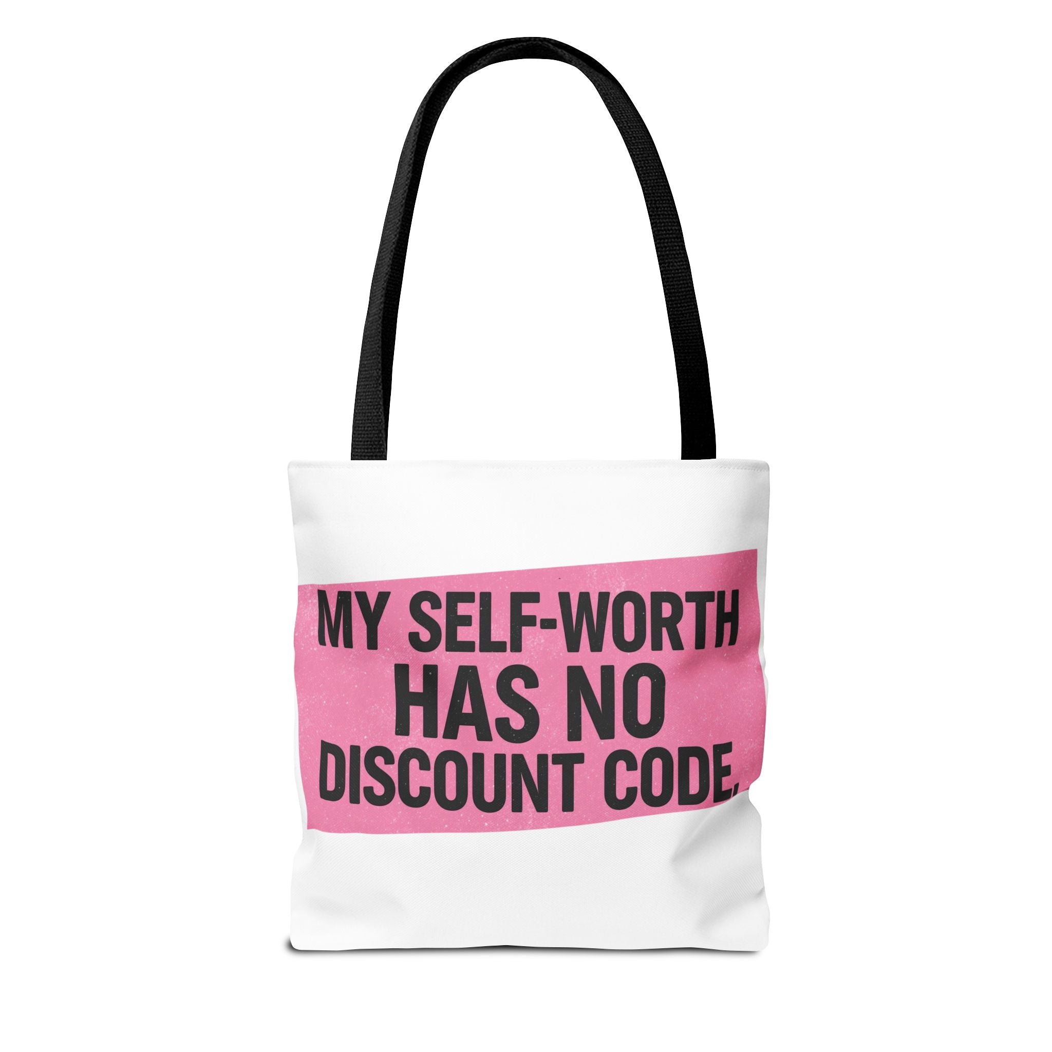 My Self-Worth Has No Discount Code - Empowering Tote Bag, Self love and body positive inspirational tote