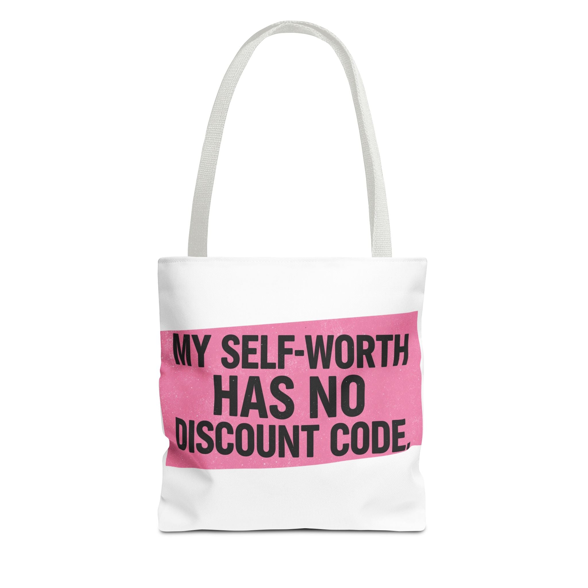My Self-Worth Has No Discount Code - Empowering Tote Bag, Self love and body positive inspirational tote