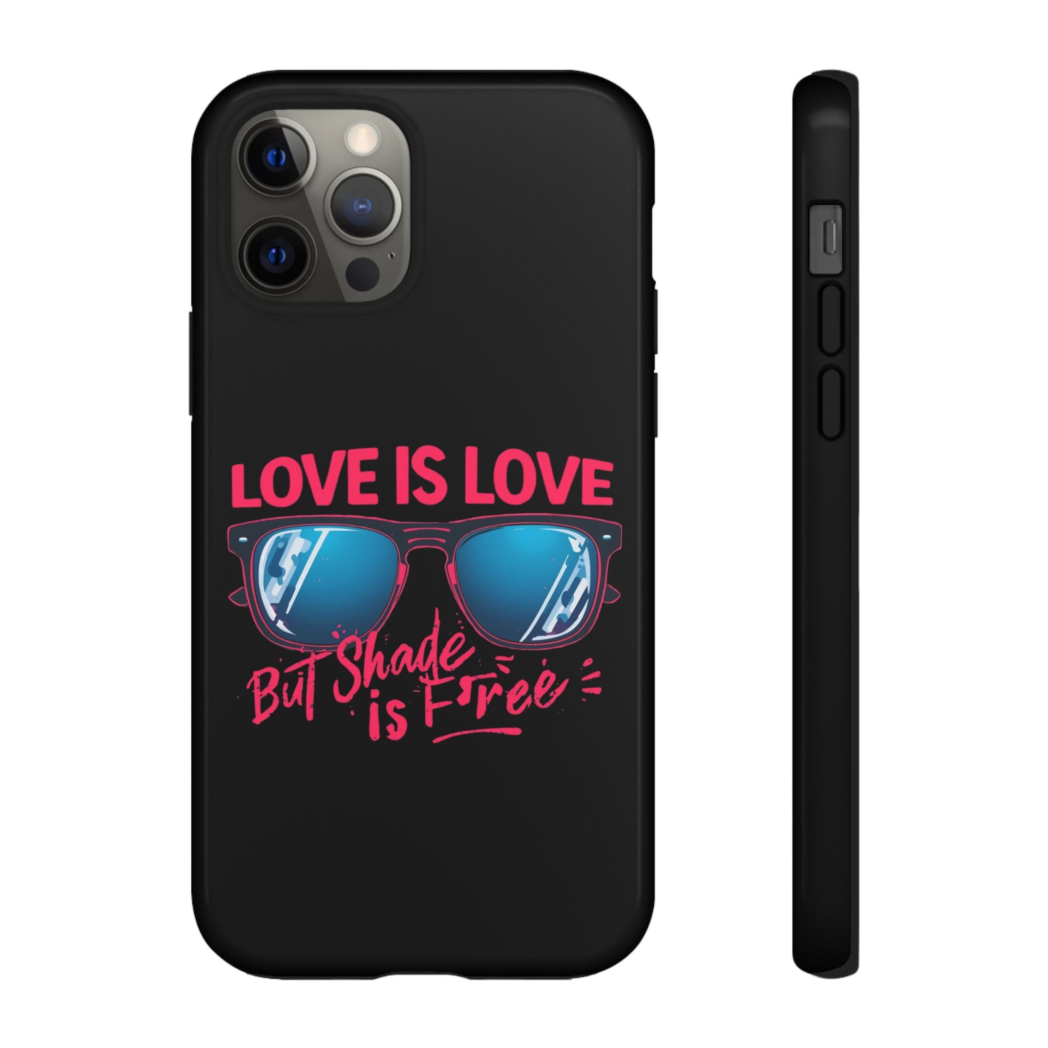 Love Is Love Phone Case, Fun Sunglasses Design, Unique Phone Accessory, Colorful Cell Phone Cover