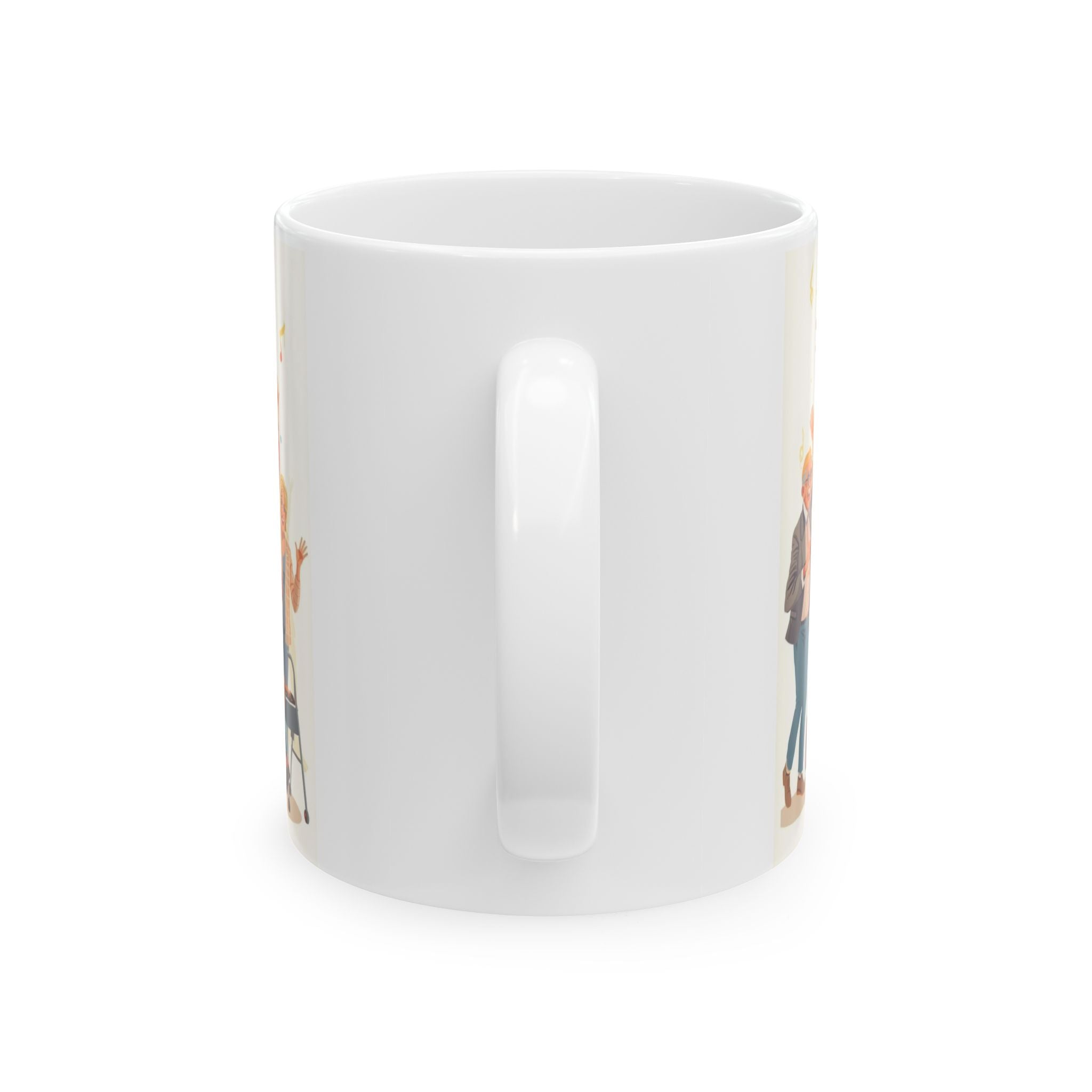 Party-Themed Ceramic Mug, Funny AARP Gift, Celebration Coffee Cup, Aging with Attitude, Retirement Humor Mug, Fun Birthday Present