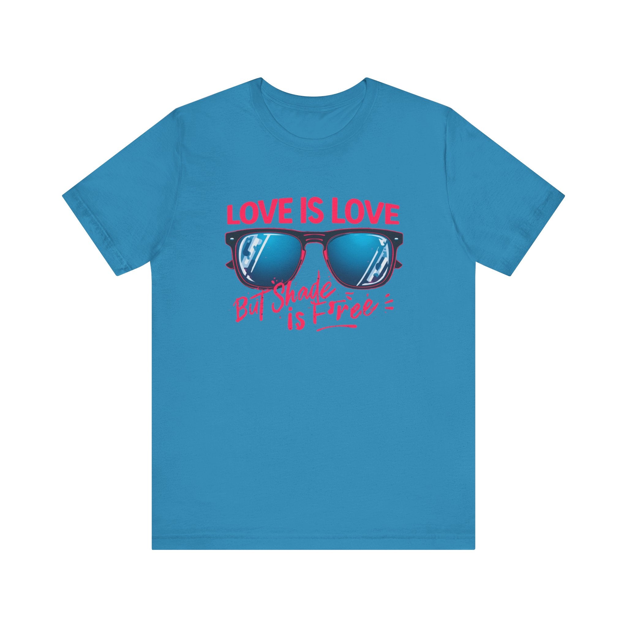 Love is Love Graphic Tee | Unisex Short Sleeve T-Shirt, Pride Apparel, Summer Outfit, LGBTQ+ Gift, Sunglass Design
