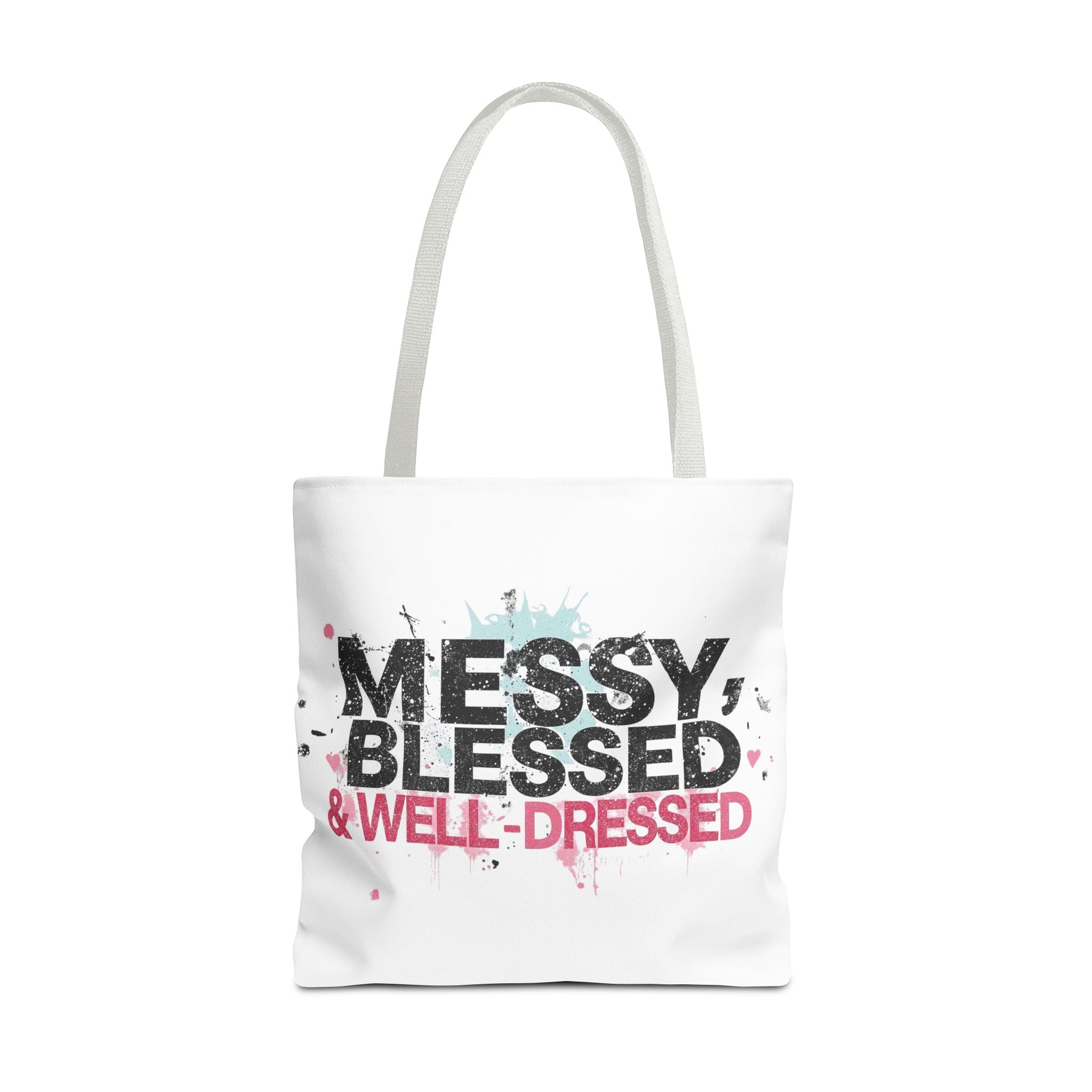 Messy, Blessed & Well-Dressed Tote Bag - Stylish Everyday Companion for Moms, Gifts, Shopping, Beach, Travel