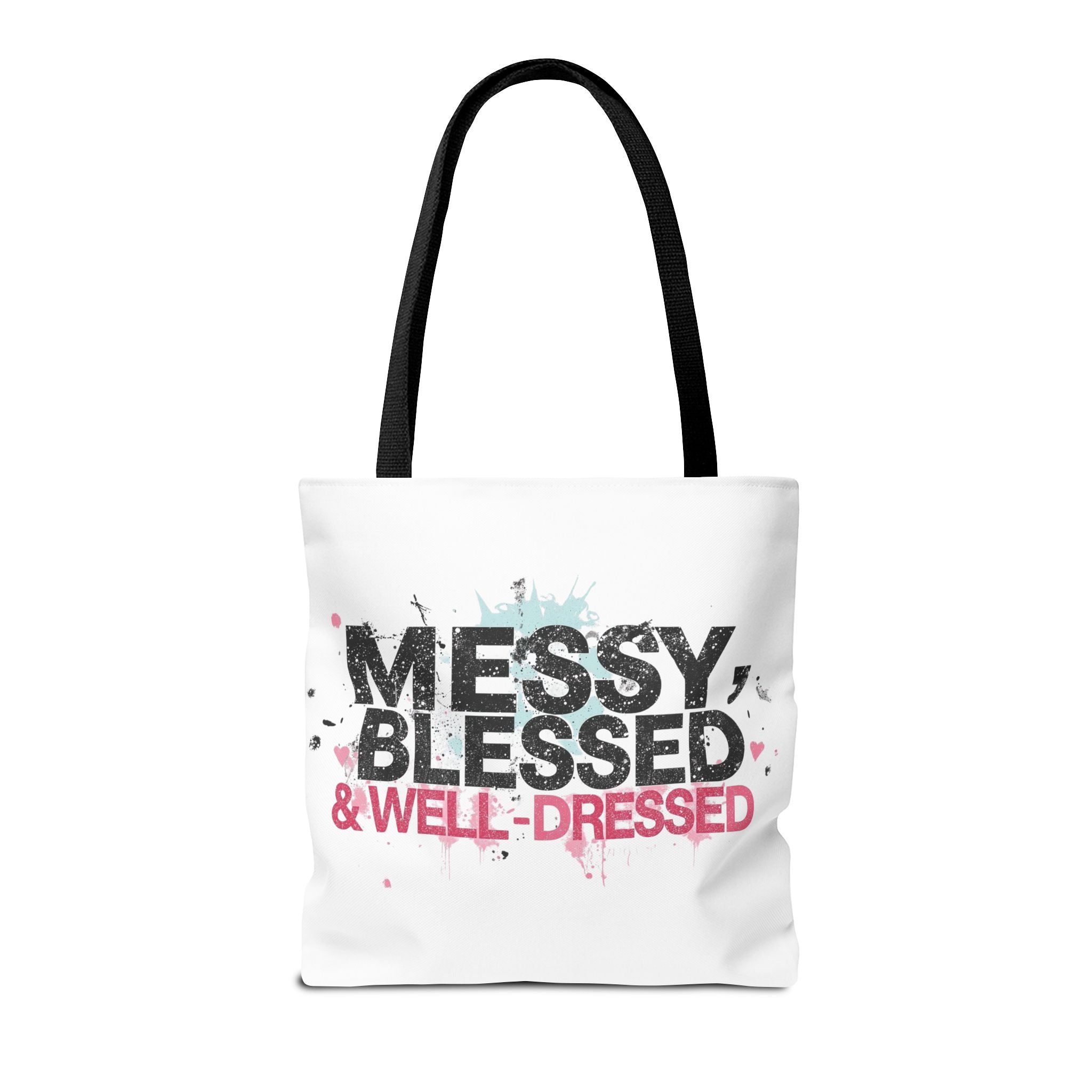 Messy, Blessed & Well-Dressed Tote Bag - Stylish Everyday Companion for Moms, Gifts, Shopping, Beach, Travel