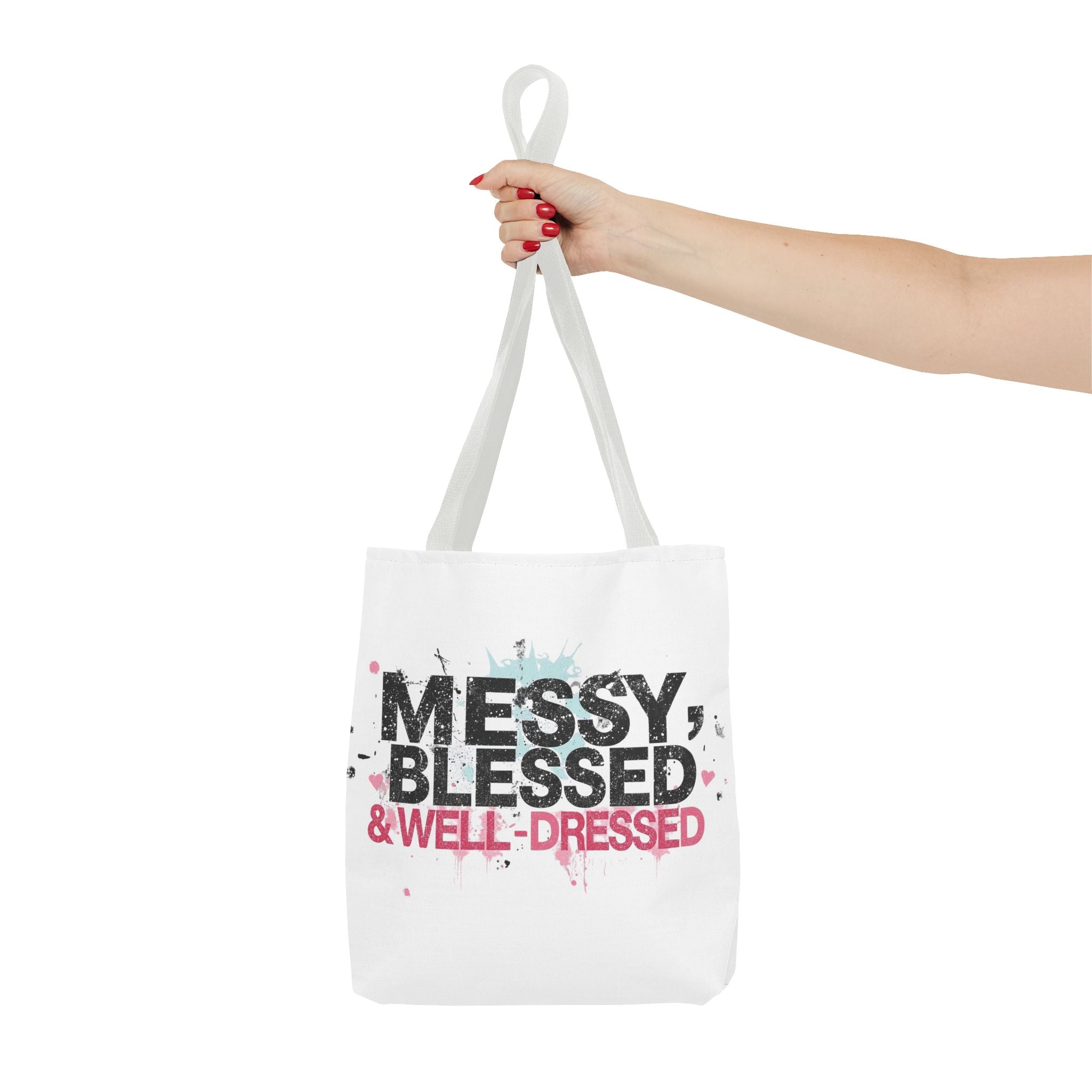 Messy, Blessed & Well-Dressed Tote Bag - Stylish Everyday Companion for Moms, Gifts, Shopping, Beach, Travel