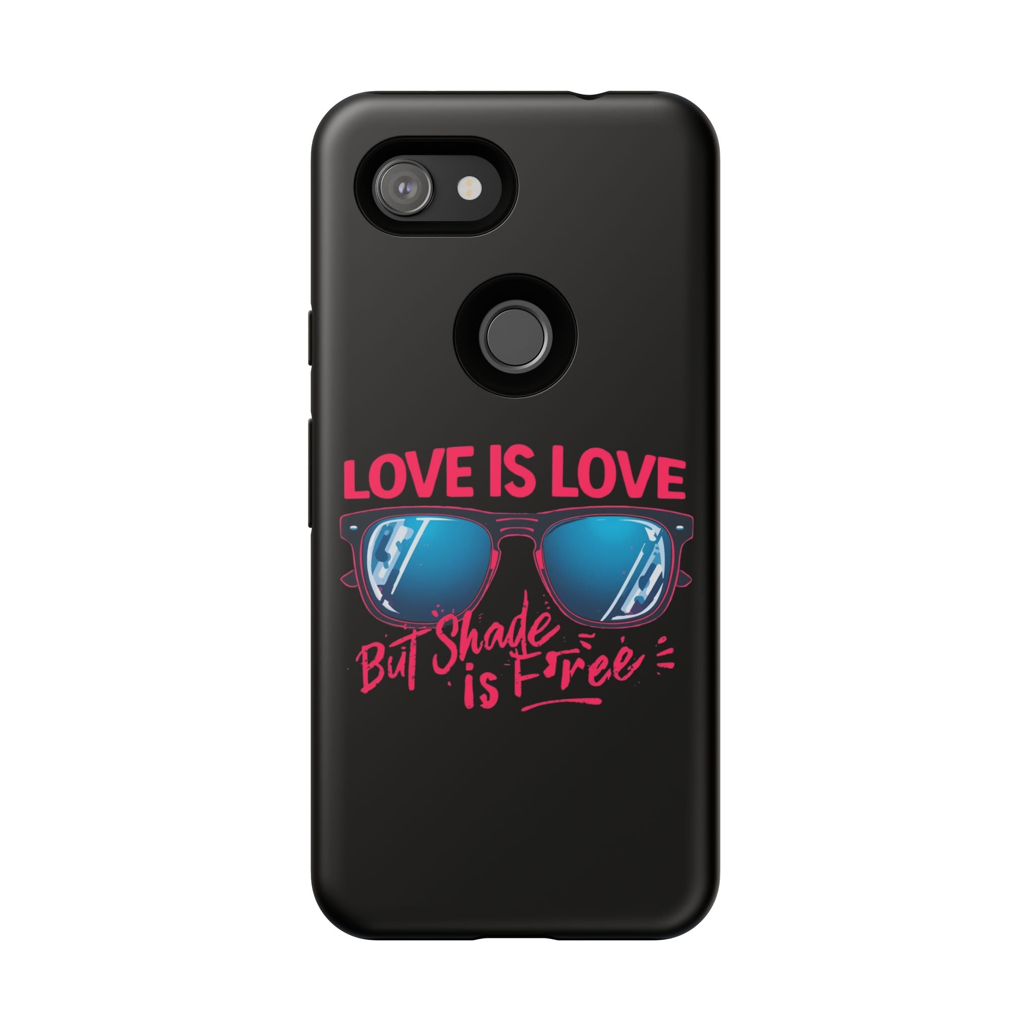 Love Is Love Phone Case, Fun Sunglasses Design, Unique Phone Accessory, Colorful Cell Phone Cover