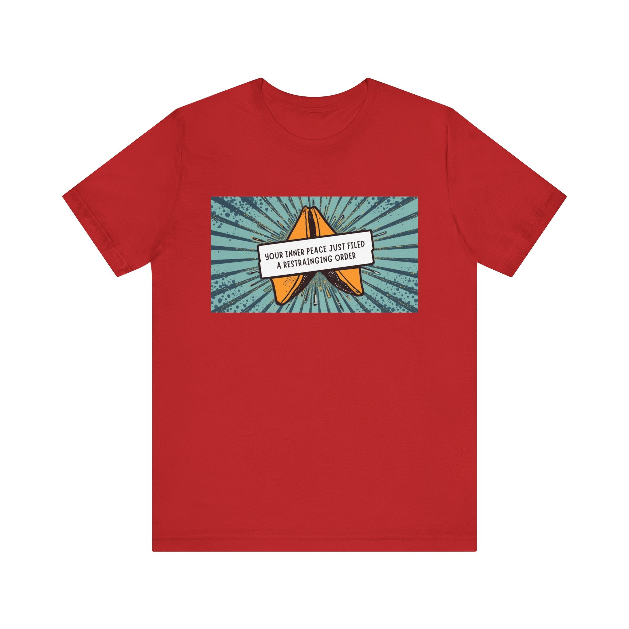 Inner Peace Filed a Restraining Order, Retro Graphic Unisex Tee - Perfect for Movie Nights, Chill Days, Gifts, and Every Occasion