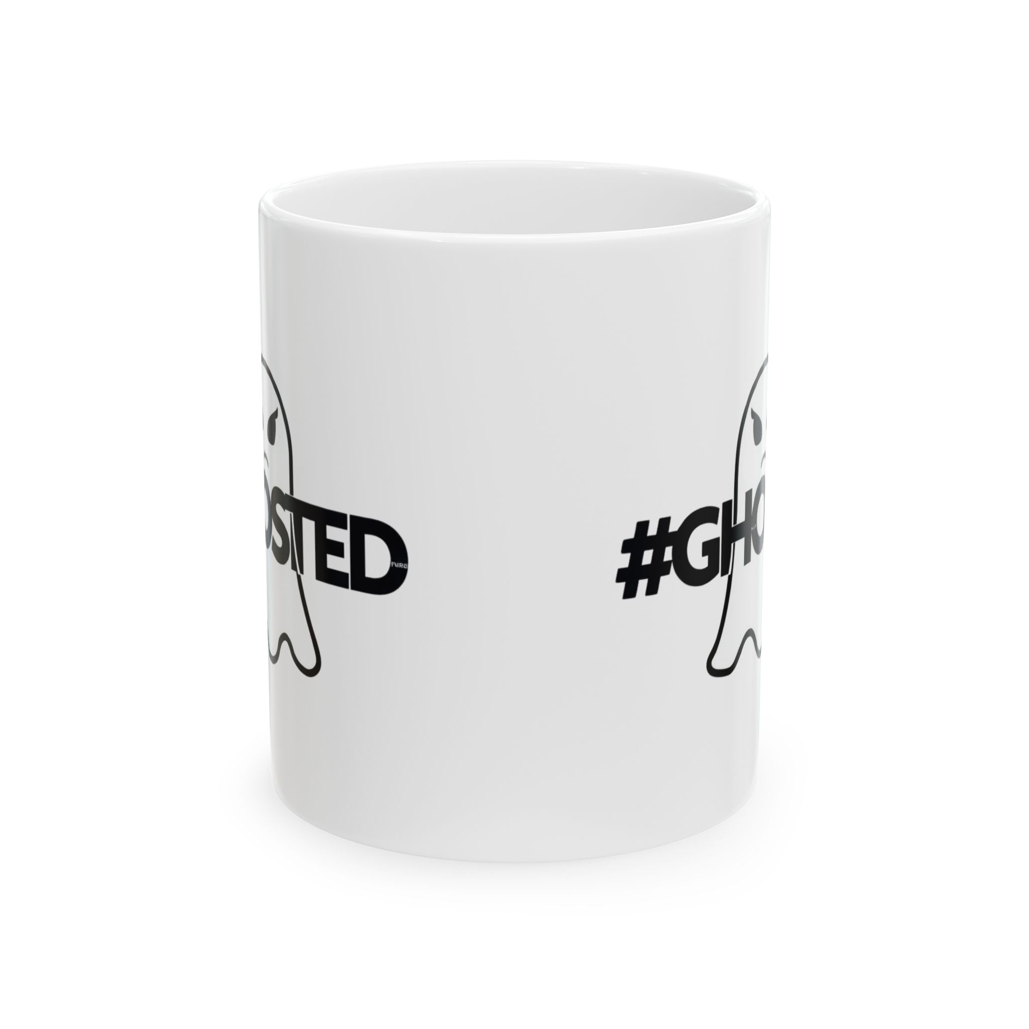 #Ghosted Ceramic Mug – Perfect for Halloween, Coffee Lovers, or Humor Gifts – Unique 11oz & 15oz Coffee Cups, Funny Mug for Friends
