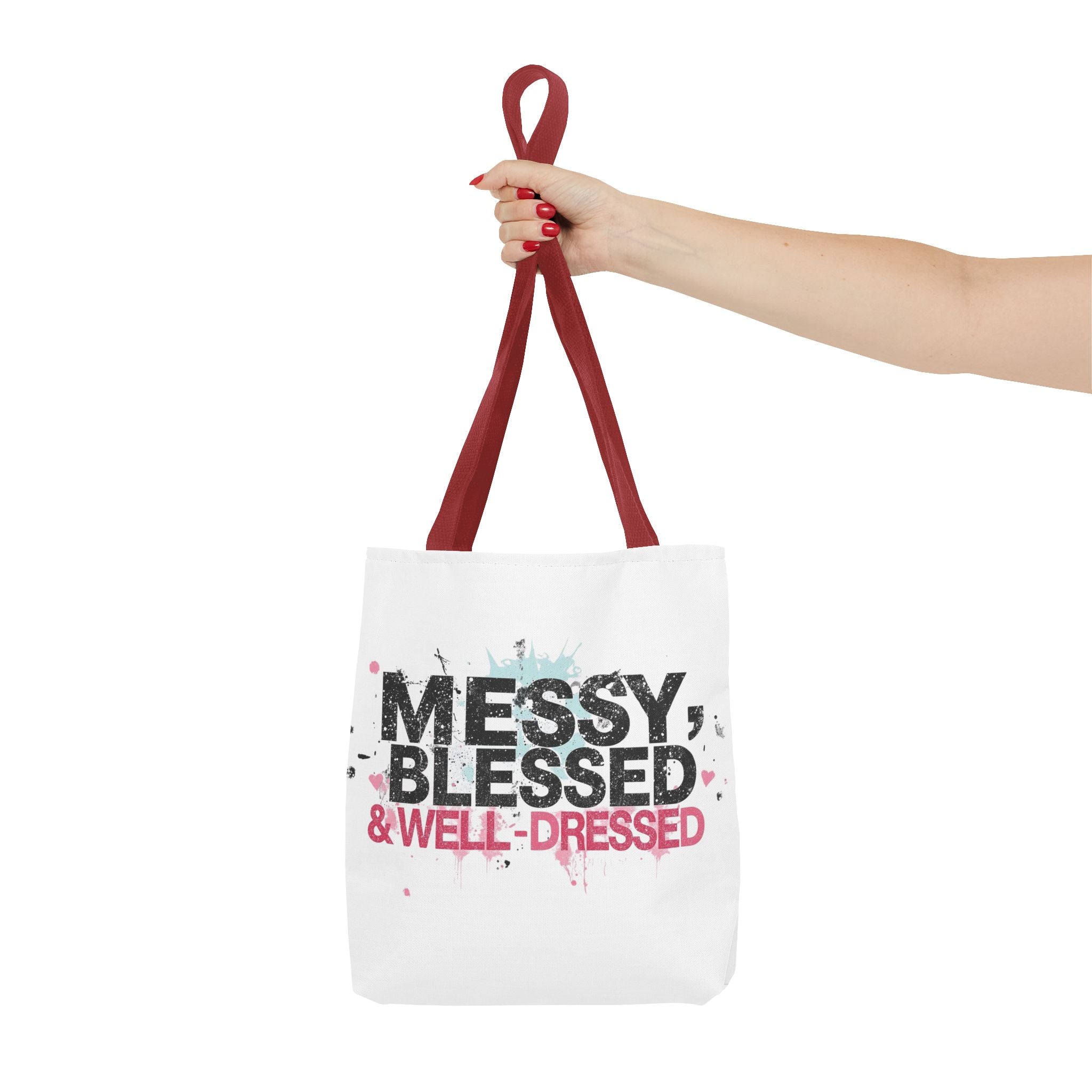 Messy, Blessed & Well-Dressed Tote Bag - Stylish Everyday Companion for Moms, Gifts, Shopping, Beach, Travel