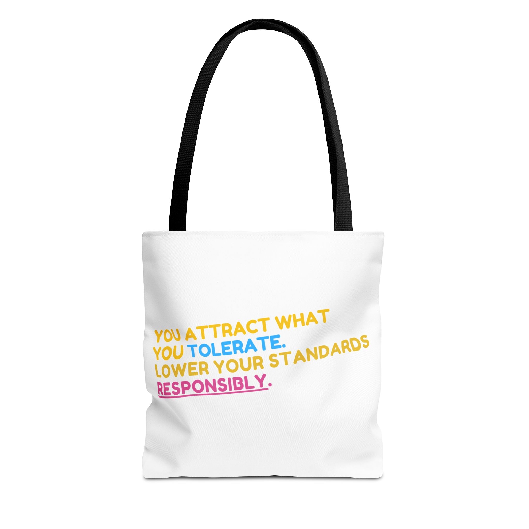 Positive Vibes Tote Bag, Motivational Quote Tote, Eco-Friendly Shopping Bag, Gift for Her, Casual Everyday Use