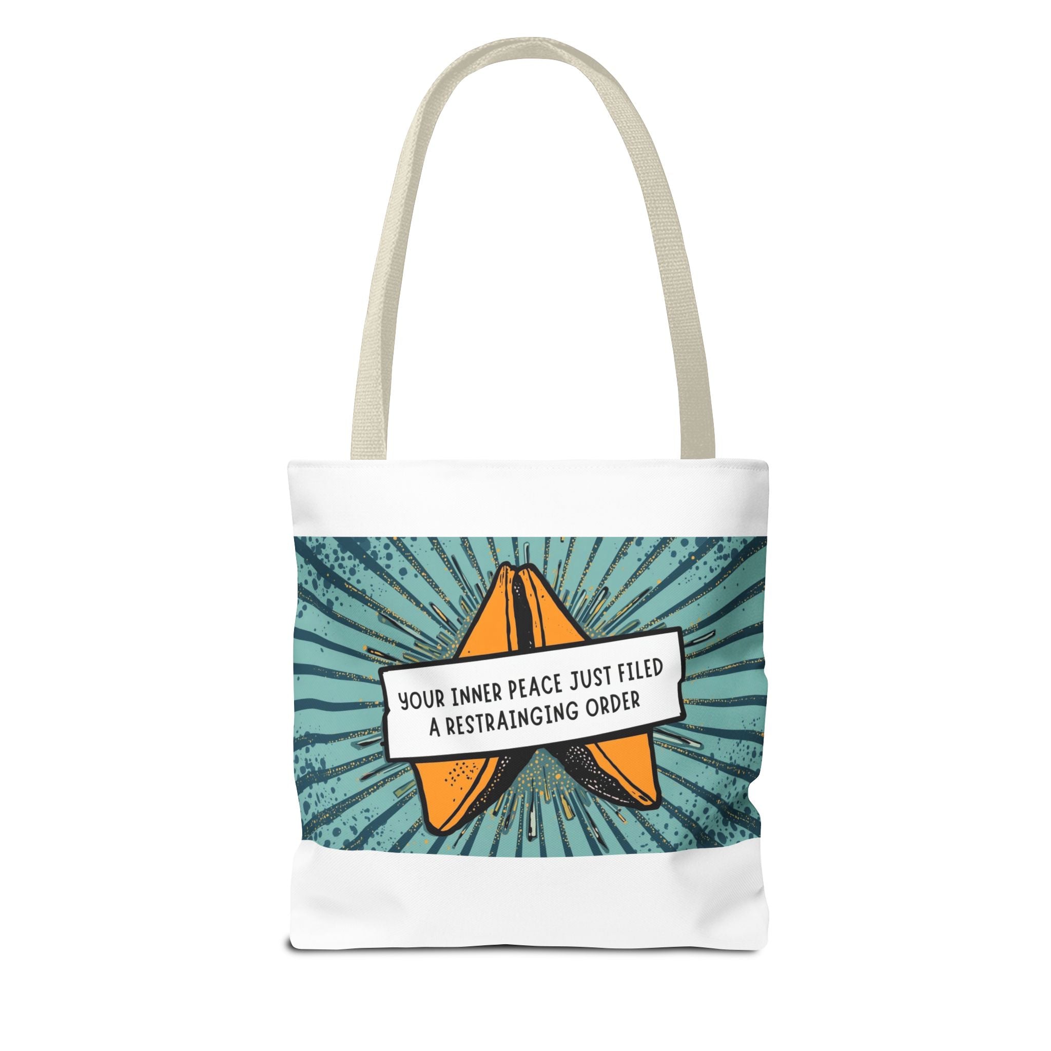 Funny Quote Tote Bag, Humorous Shopping Bag, Gift for Friends, Tote with Restraining Order Theme, Sassy Reusable Bag