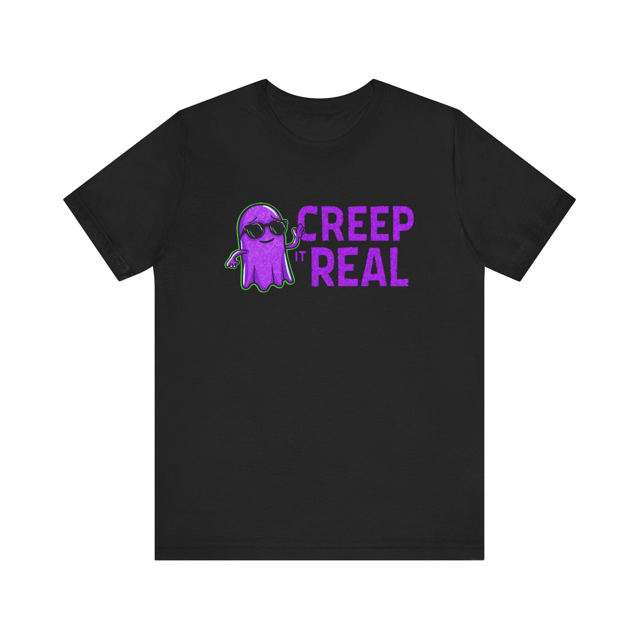 Creep It Real Ghost Tee, Halloween Shirt, Funny Tee, Unisex Casual Wear, Gift for Ghost Lovers
