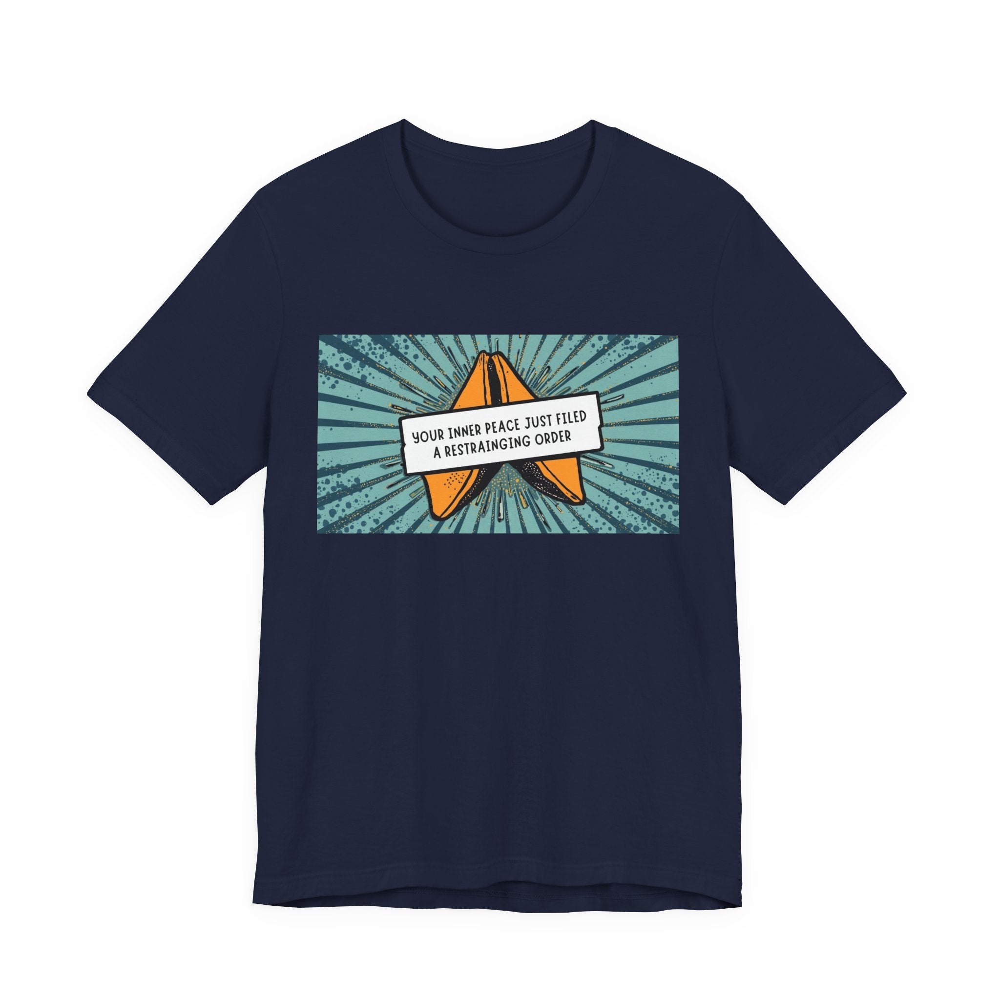 Inner Peace Filed a Restraining Order, Retro Graphic Unisex Tee - Perfect for Movie Nights, Chill Days, Gifts, and Every Occasion