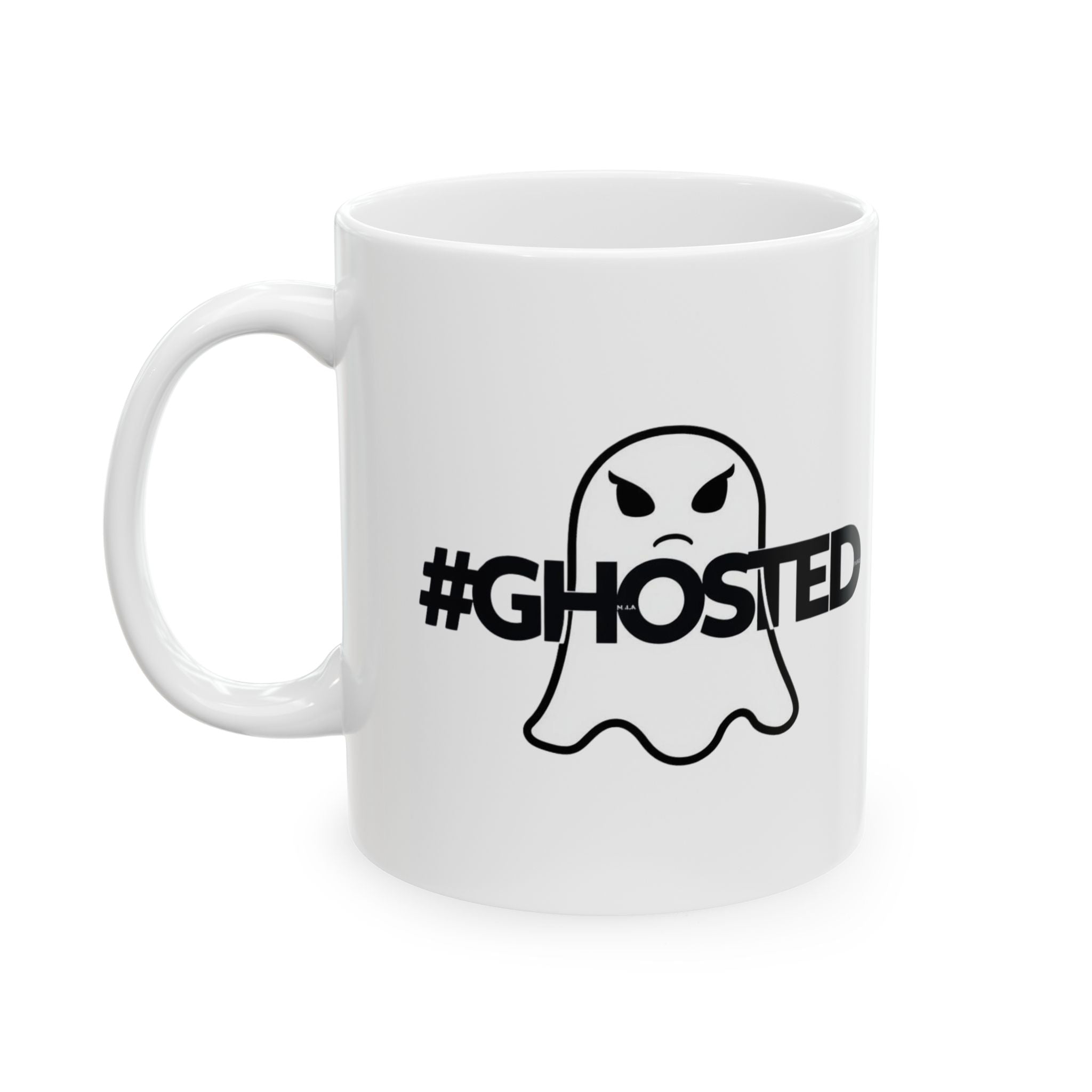 #Ghosted Ceramic Mug – Perfect for Halloween, Coffee Lovers, or Humor Gifts – Unique 11oz & 15oz Coffee Cups, Funny Mug for Friends