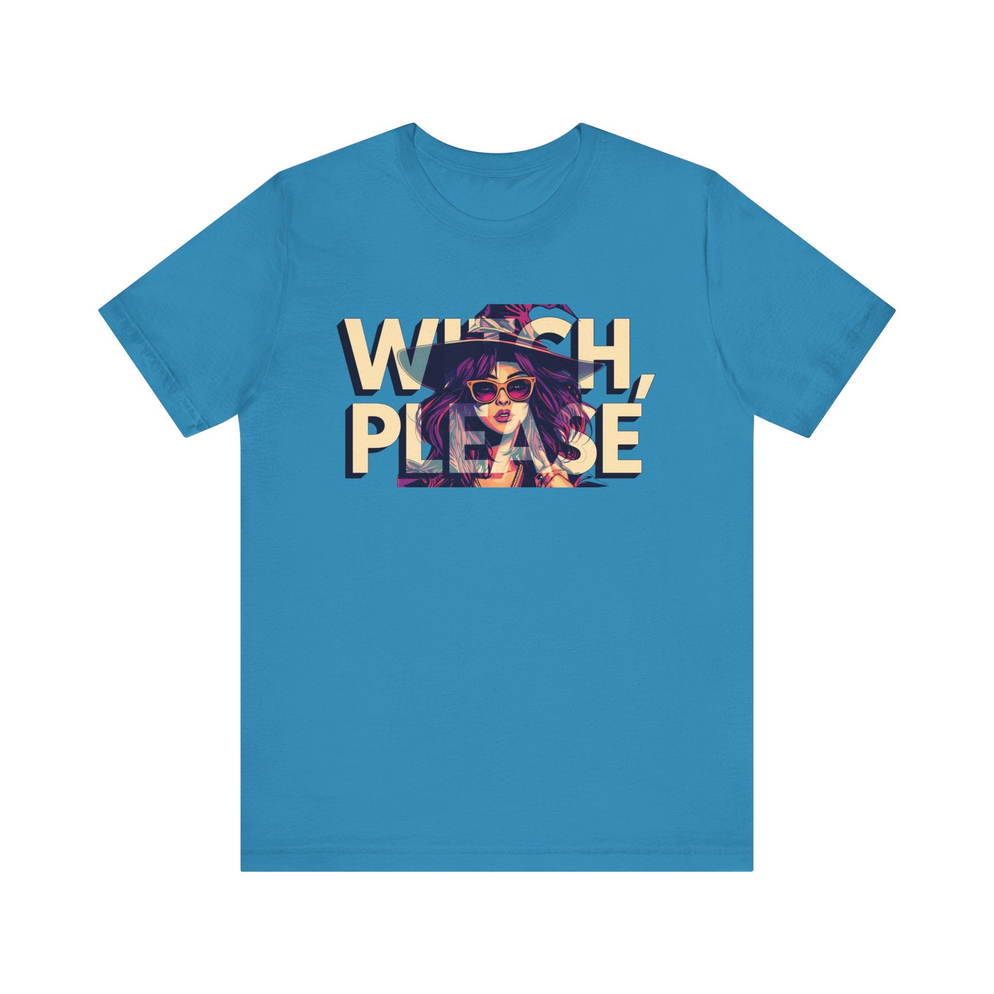 "Witch Please" Funny Halloween Tee, Unisex Jersey Short Sleeve Tee