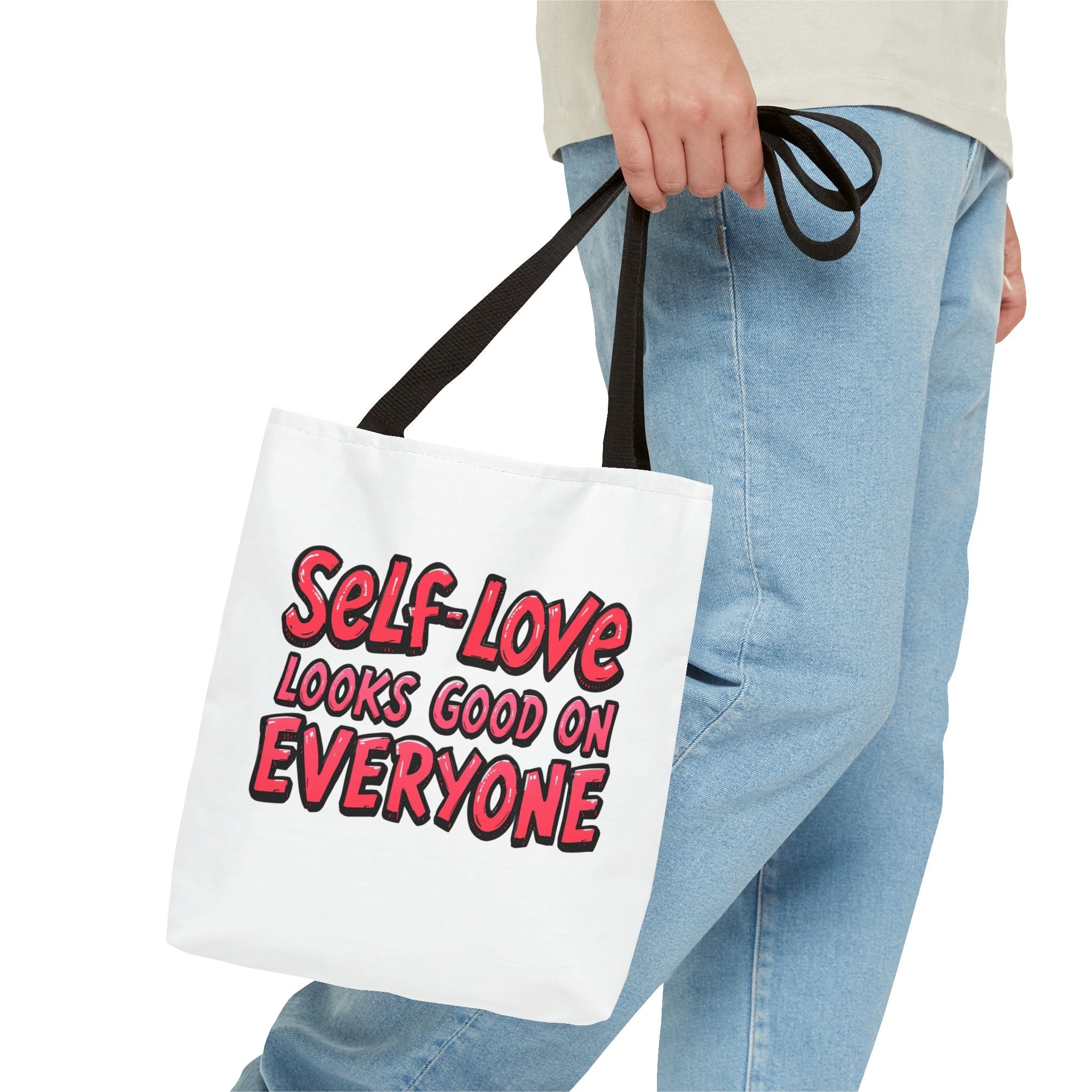 Self-Love Tote Bag, Motivational Bag, Gift for Her, Eco-Friendly Carryall, Affirmation Tote