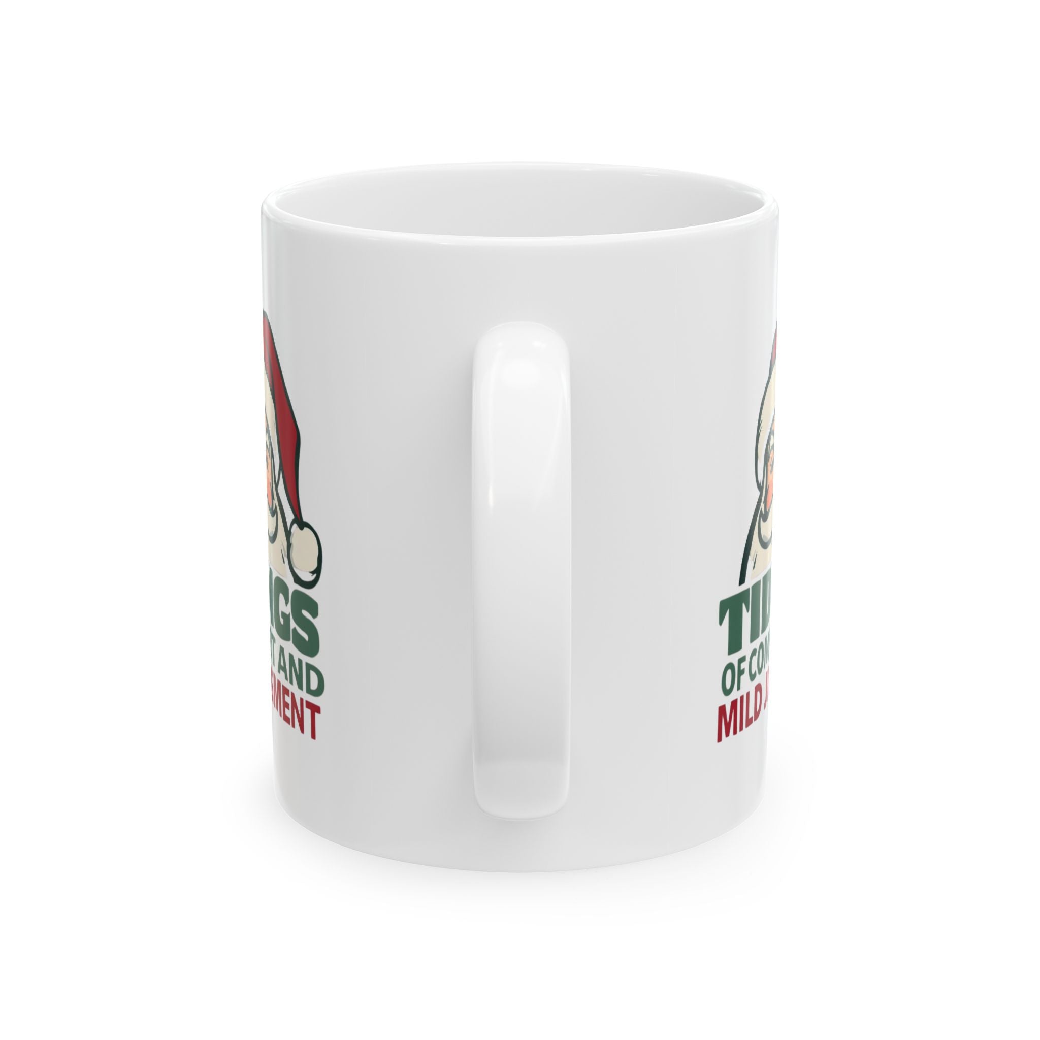 Tidings of Comfort and Mild Judgment, Funny Christmas Ceramic Mug - Perfect Gift for Holiday Cheer