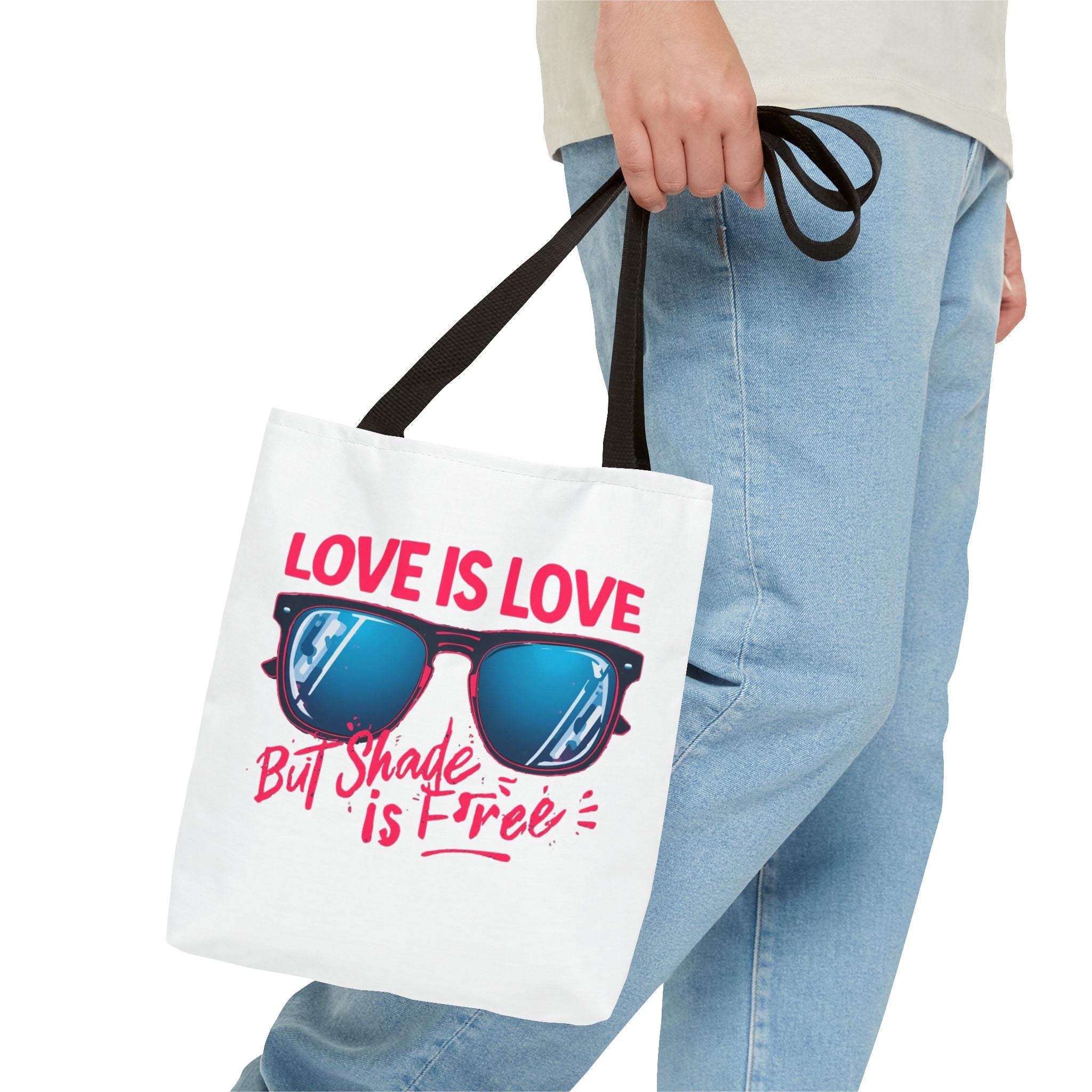 Colorful Love is Love Tote Bag, Trendy Everyday Tote, Pride Month Accessory, Summer Beach Bag, Gift for Friends, Stylish Shopping Bag