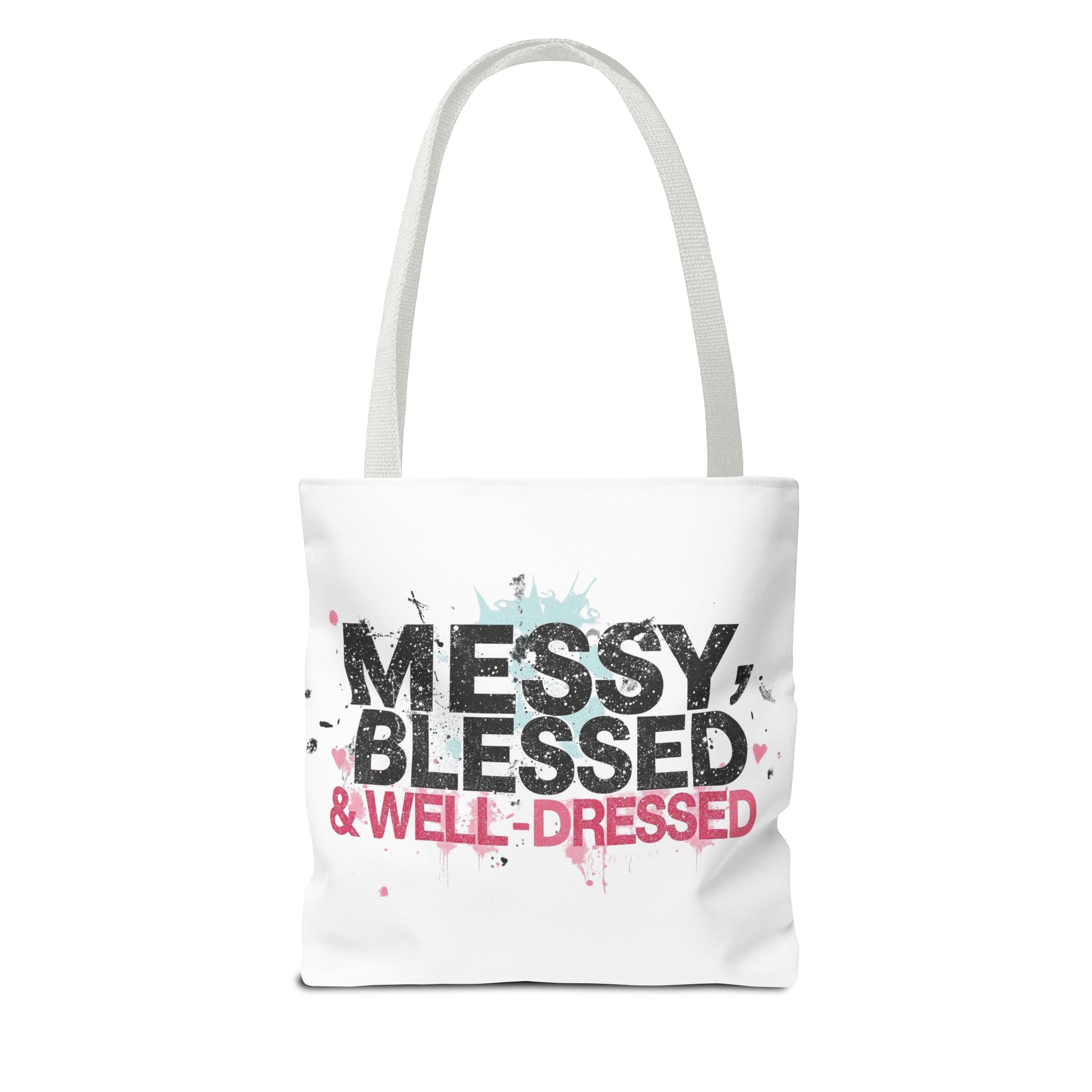 Messy, Blessed & Well-Dressed Tote Bag - Stylish Everyday Companion for Moms, Gifts, Shopping, Beach, Travel