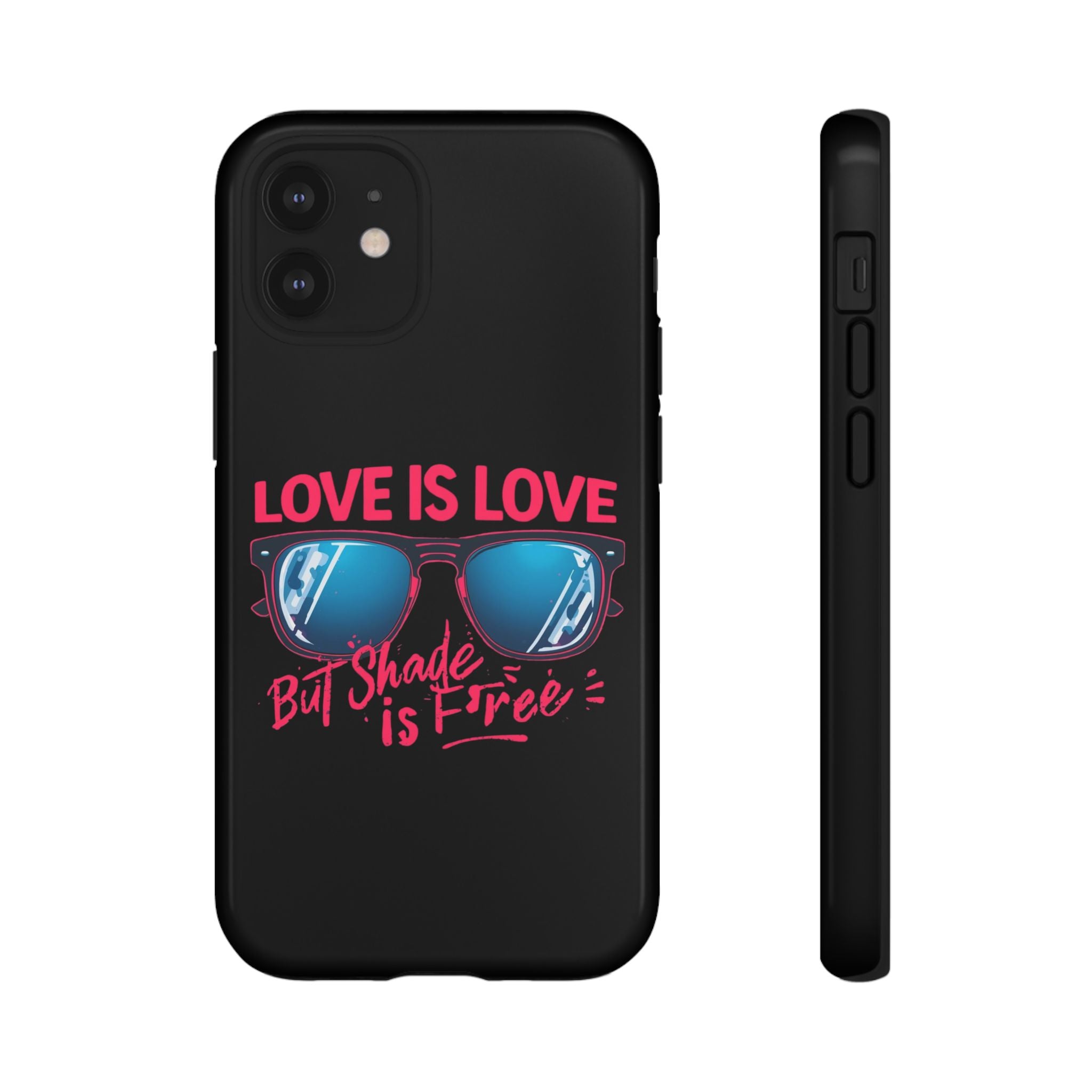 Love Is Love Phone Case, Fun Sunglasses Design, Unique Phone Accessory, Colorful Cell Phone Cover