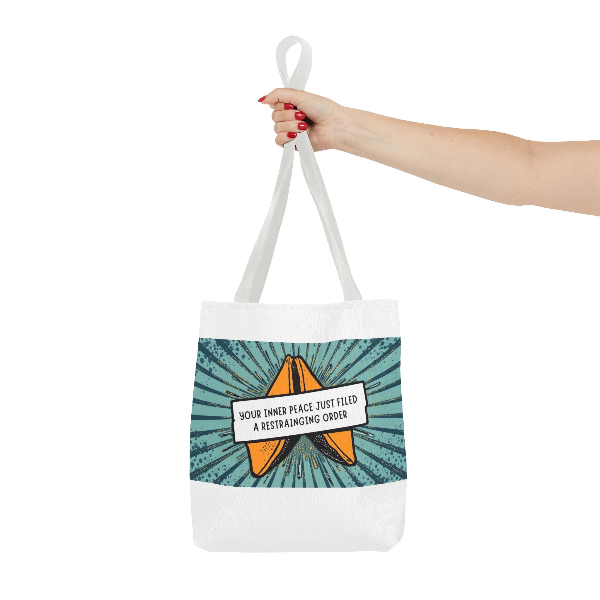 Funny Quote Tote Bag, Humorous Shopping Bag, Gift for Friends, Tote with Restraining Order Theme, Sassy Reusable Bag