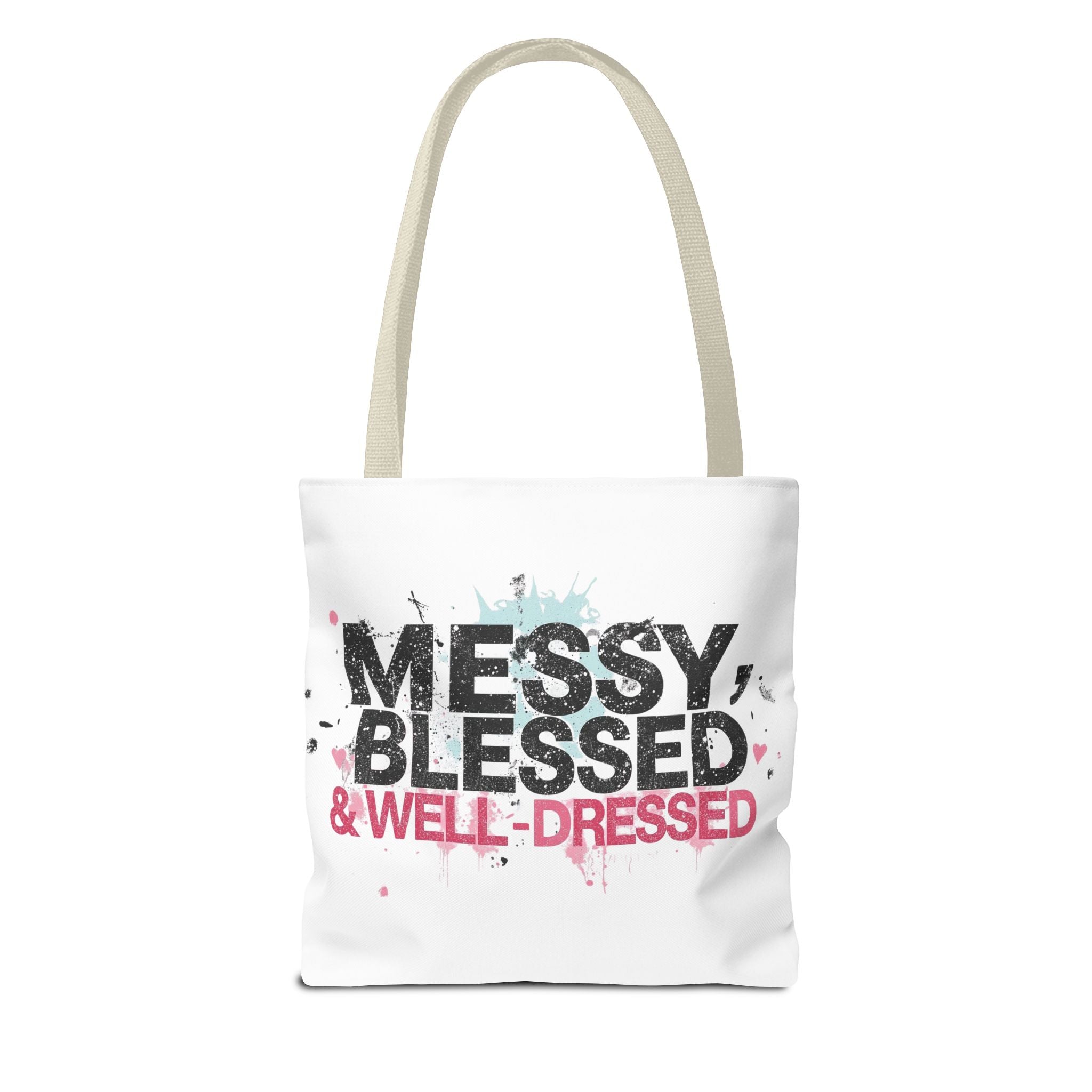 Messy, Blessed & Well-Dressed Tote Bag - Stylish Everyday Companion for Moms, Gifts, Shopping, Beach, Travel