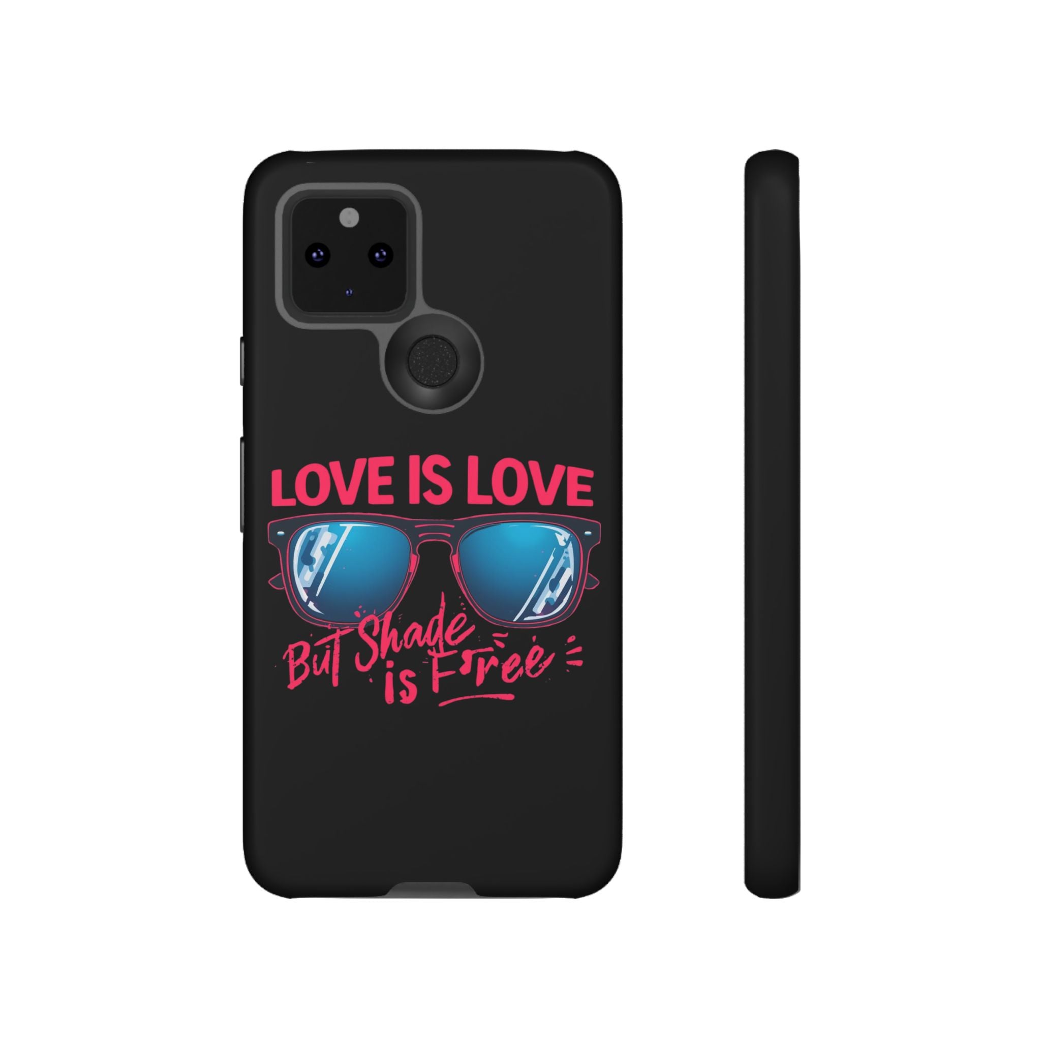 Love Is Love Phone Case, Fun Sunglasses Design, Unique Phone Accessory, Colorful Cell Phone Cover