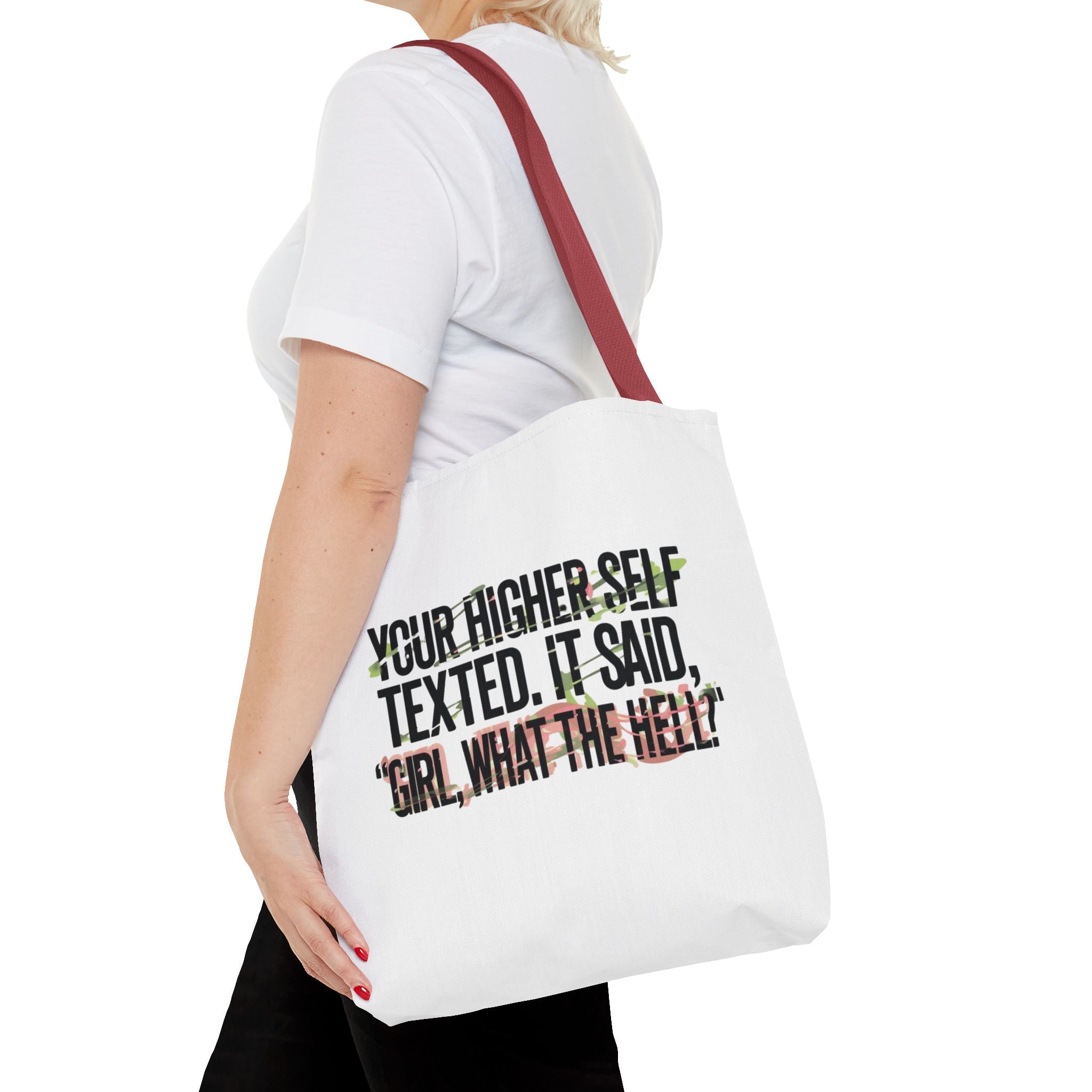 Vibrant Tote Bag - Your Higher Self Texted, Chic Accessory, Gift for Her, Inspirational, Everyday Use, Shopping Bag