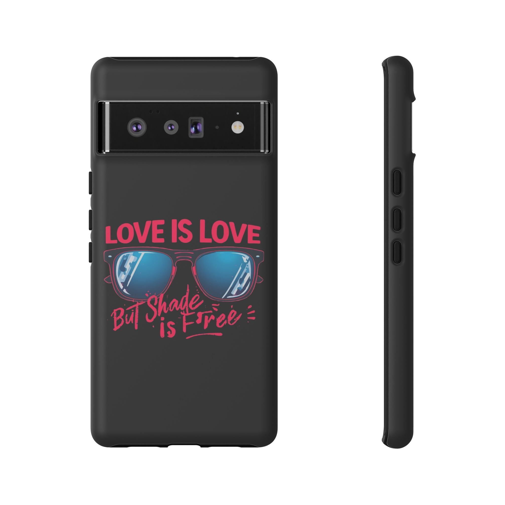 Love Is Love Phone Case, Fun Sunglasses Design, Unique Phone Accessory, Colorful Cell Phone Cover