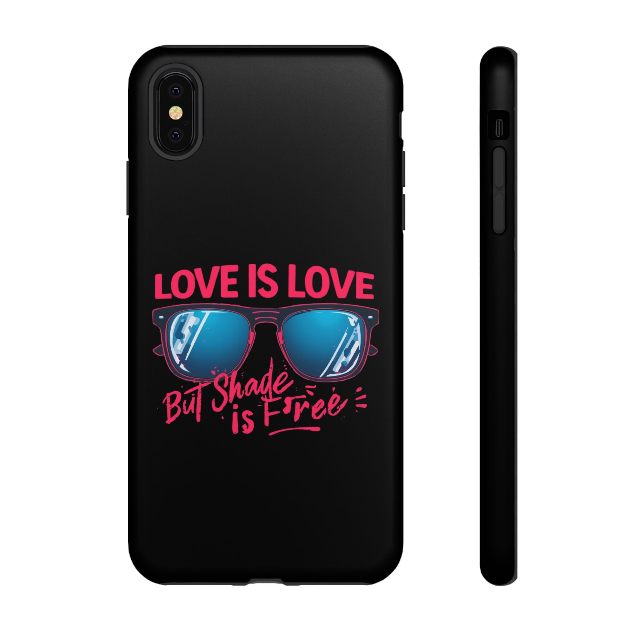 Love Is Love Phone Case, Fun Sunglasses Design, Unique Phone Accessory, Colorful Cell Phone Cover