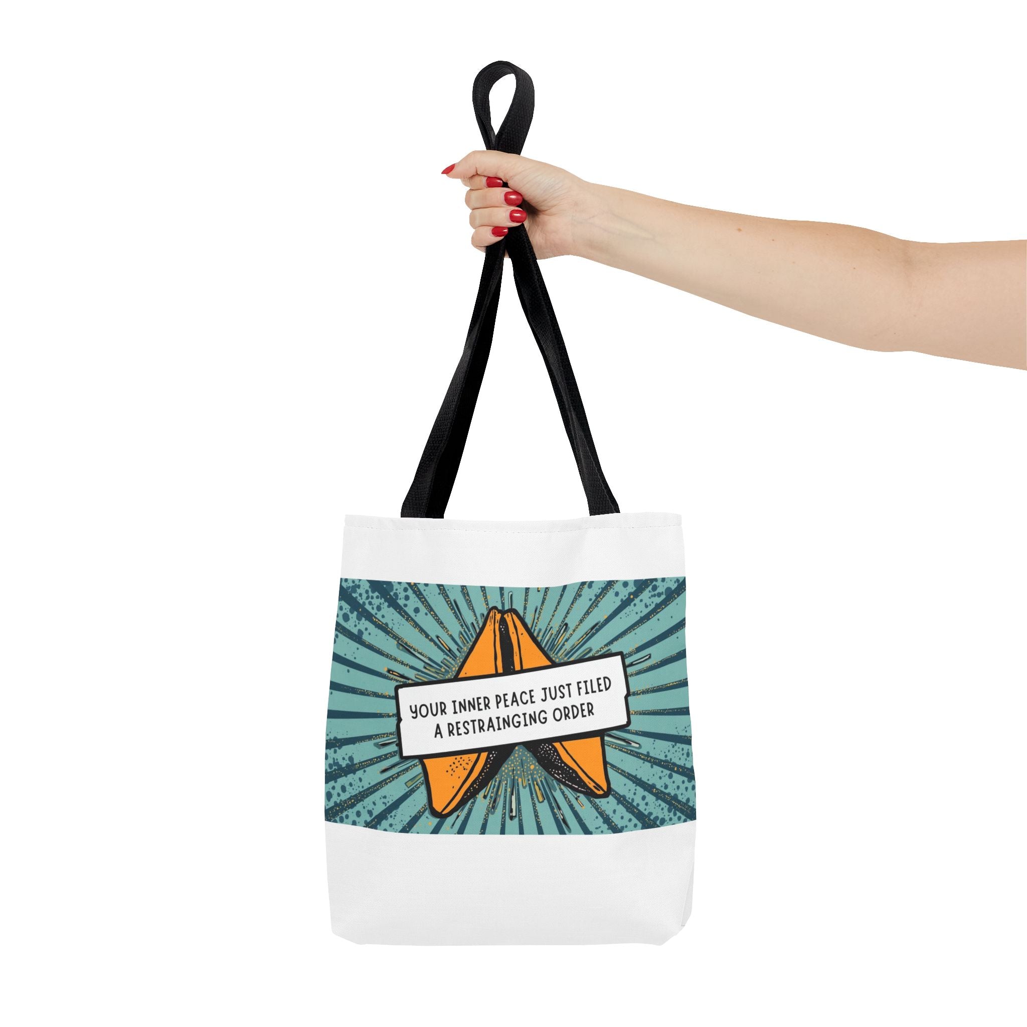 Funny Quote Tote Bag, Humorous Shopping Bag, Gift for Friends, Tote with Restraining Order Theme, Sassy Reusable Bag