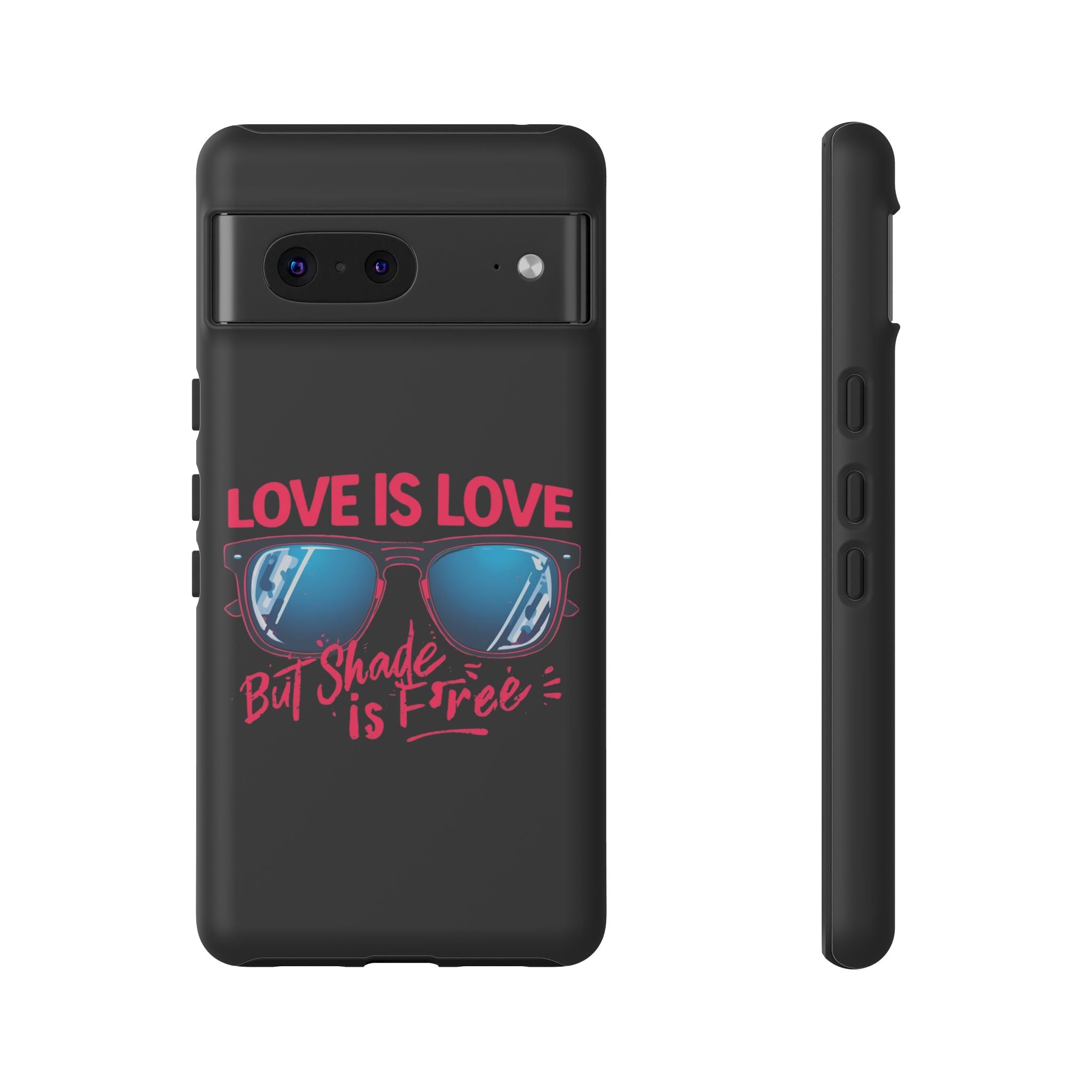 Love Is Love Phone Case, Fun Sunglasses Design, Unique Phone Accessory, Colorful Cell Phone Cover