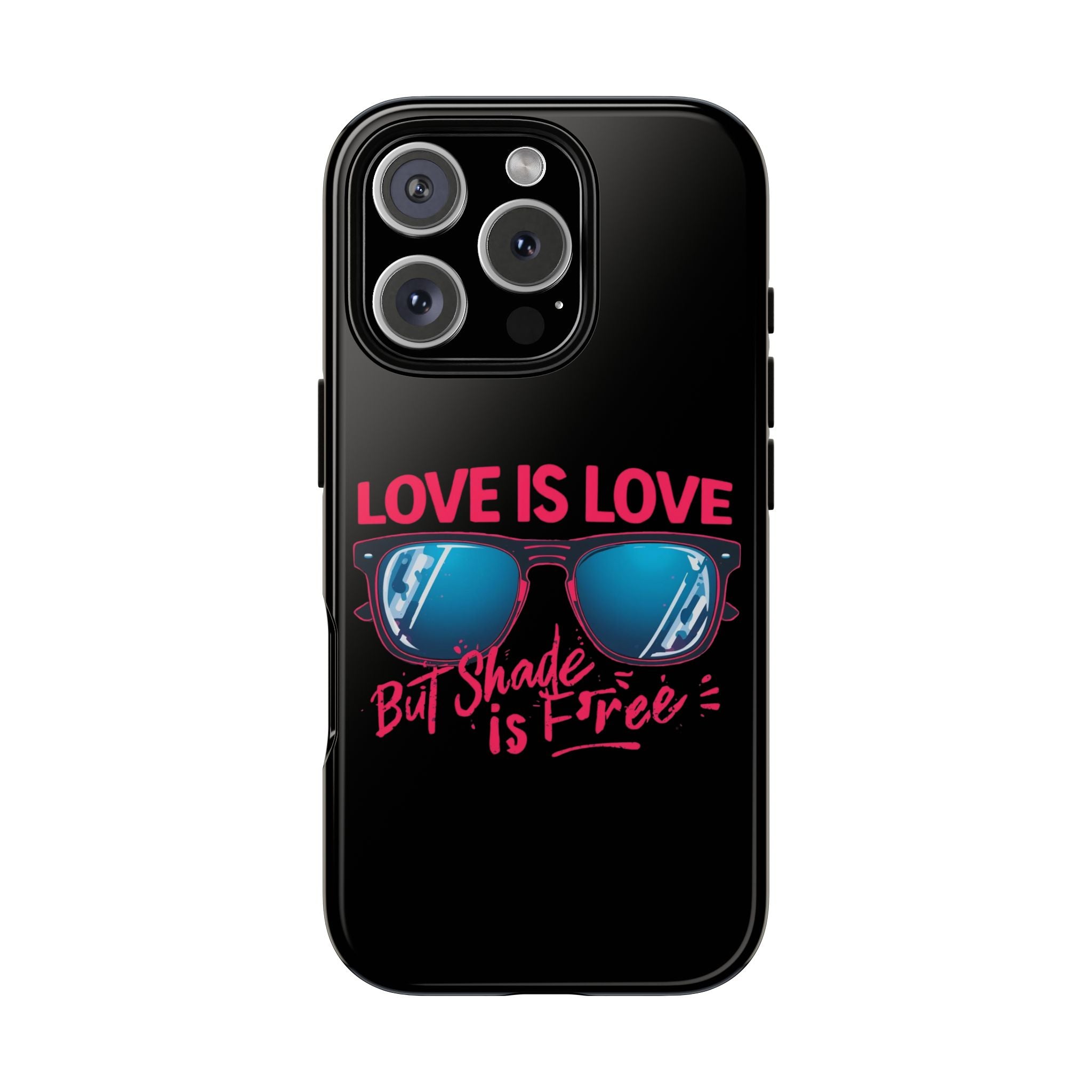 Love Is Love Phone Case, Fun Sunglasses Design, Unique Phone Accessory, Colorful Cell Phone Cover