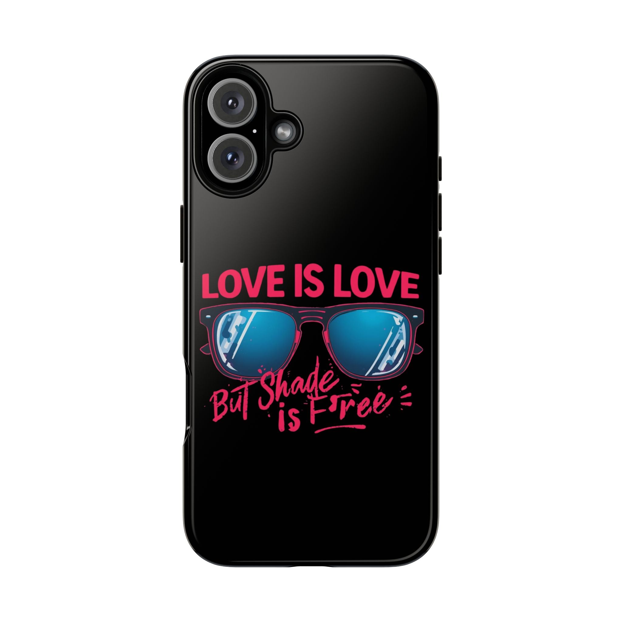 Love Is Love Phone Case, Fun Sunglasses Design, Unique Phone Accessory, Colorful Cell Phone Cover